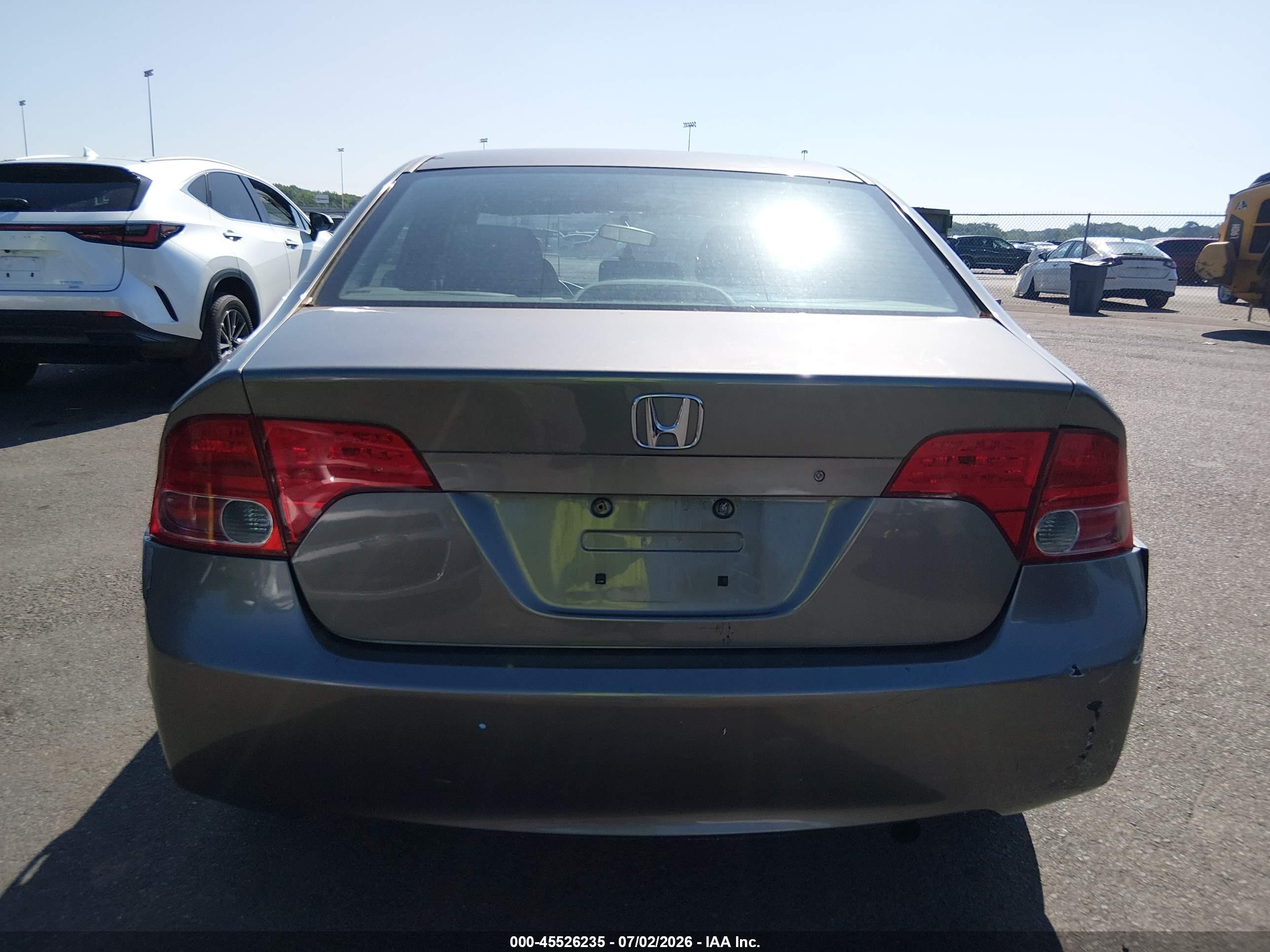 2007 Honda Civic Lx Gray vin: 2HGFA16567H300097