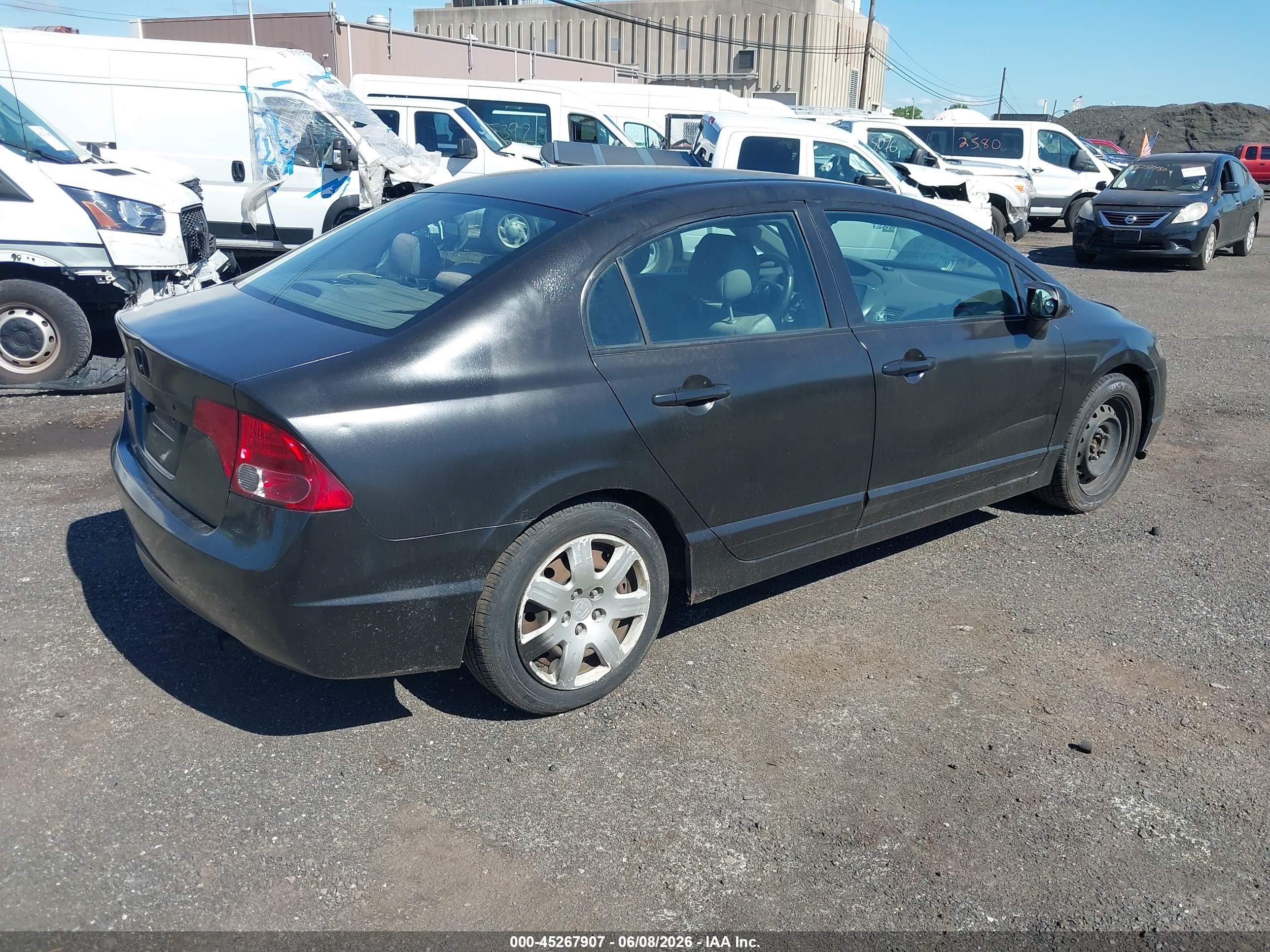 2007 Honda Civic Lx Черный vin: 2HGFA16567H314064