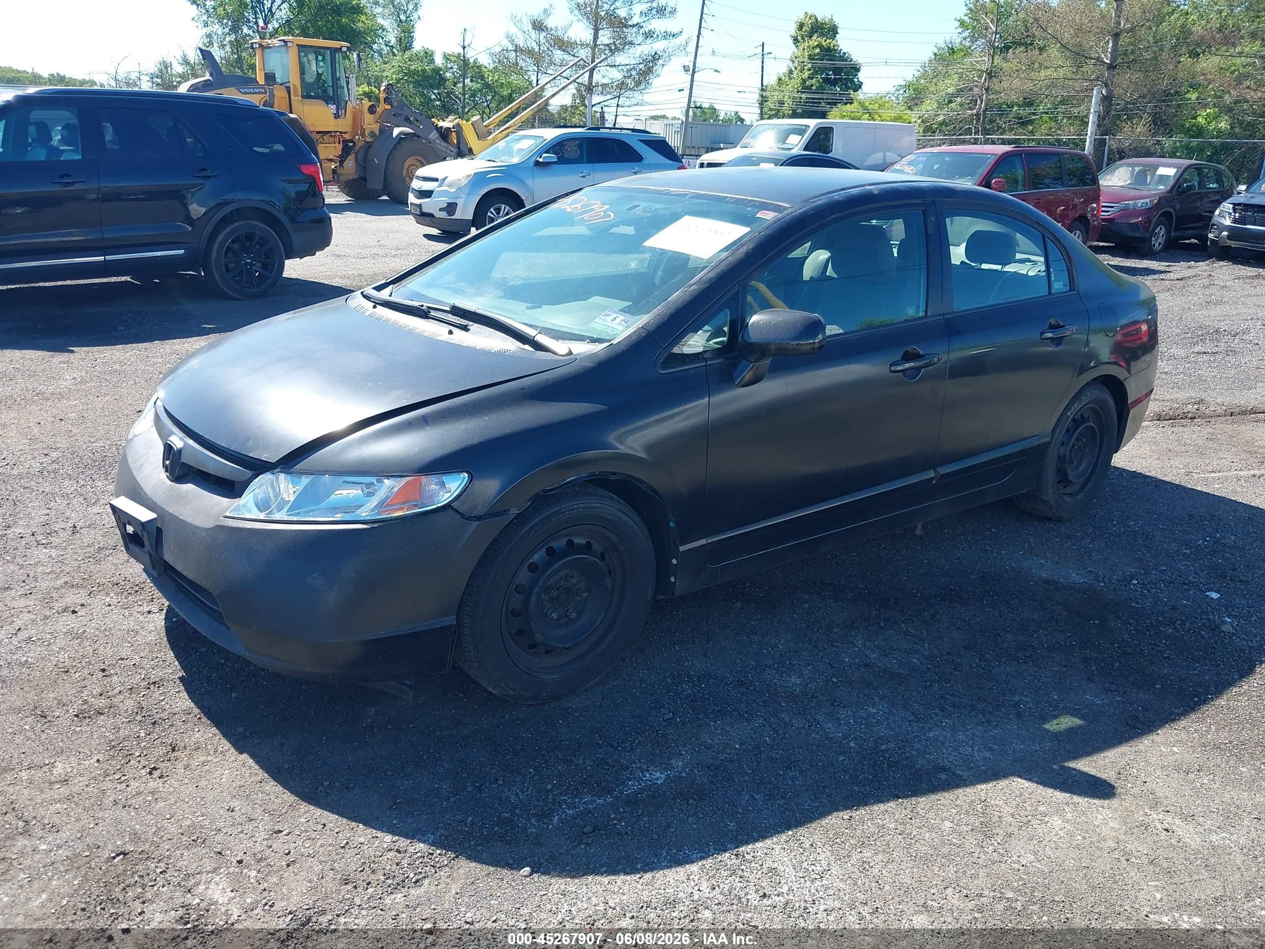 2007 Honda Civic Lx Черный vin: 2HGFA16567H314064