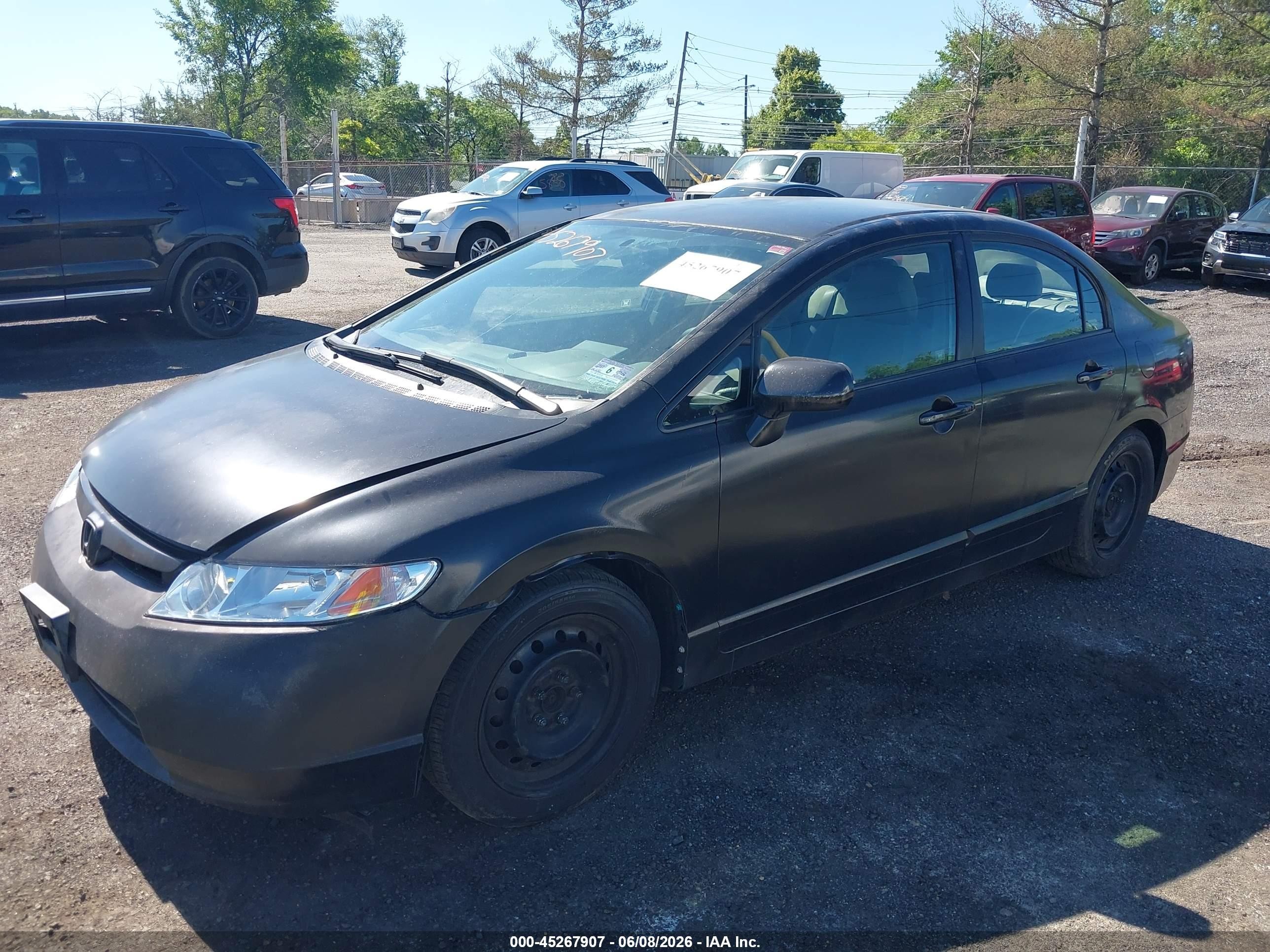 2007 Honda Civic Lx Черный vin: 2HGFA16567H314064