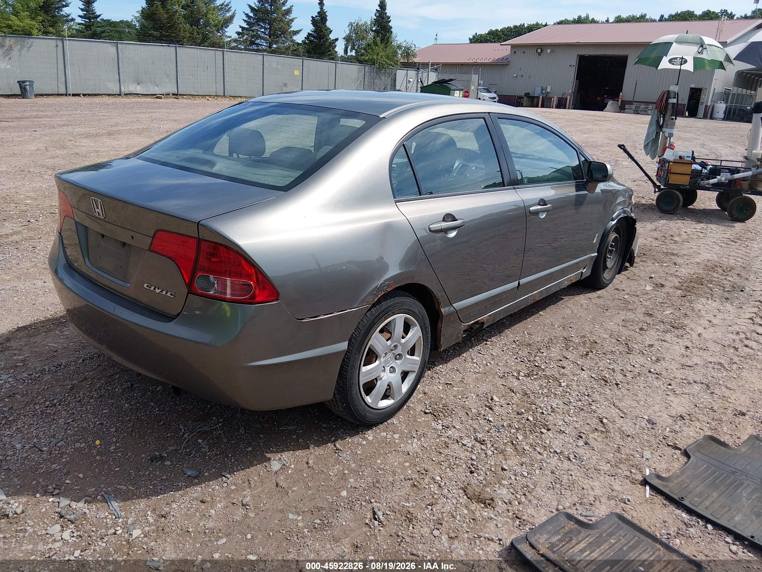 2007 Honda Civic Lx Gray vin: 2HGFA16567H316431