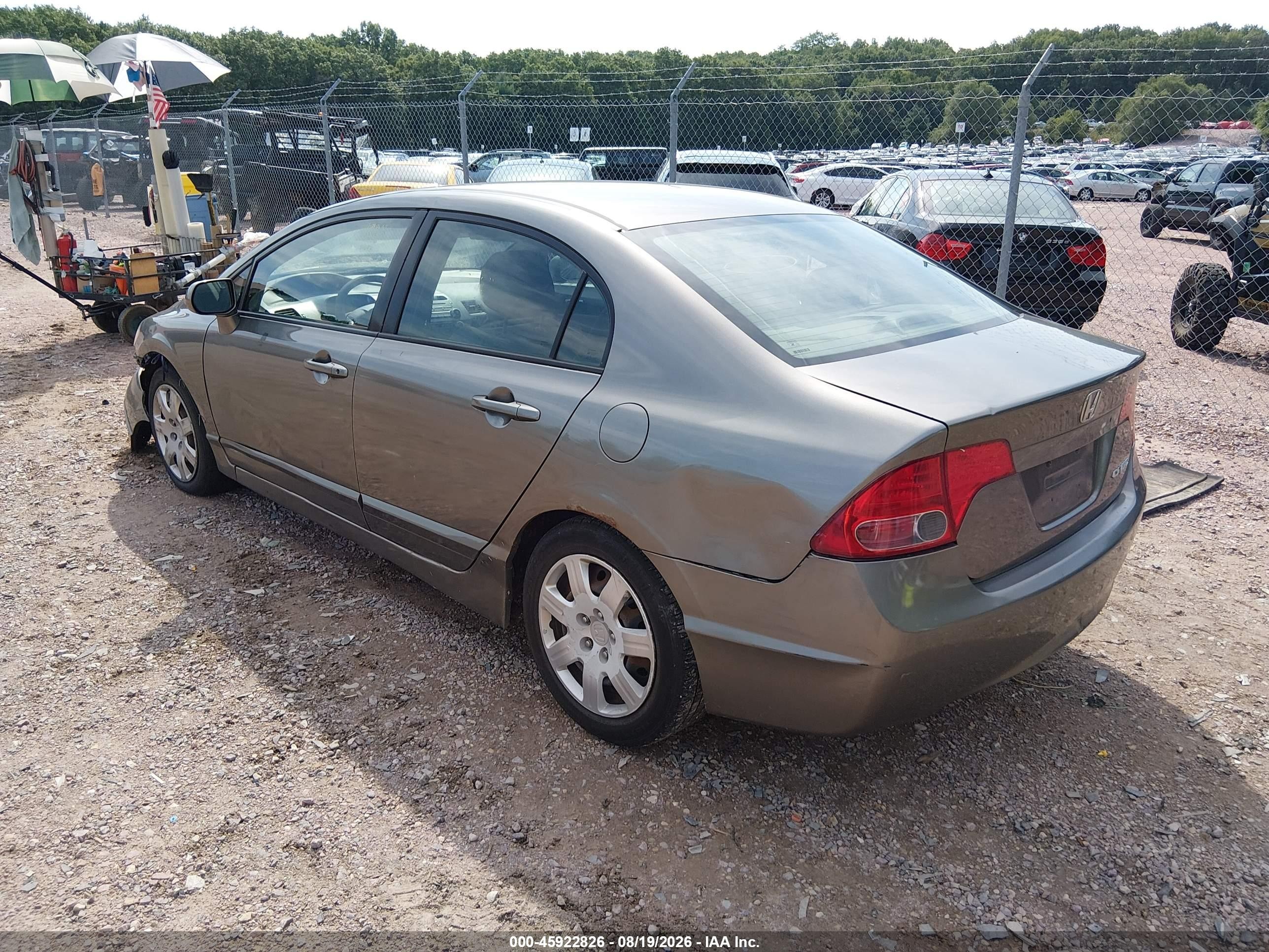 2007 Honda Civic Lx Gray vin: 2HGFA16567H316431