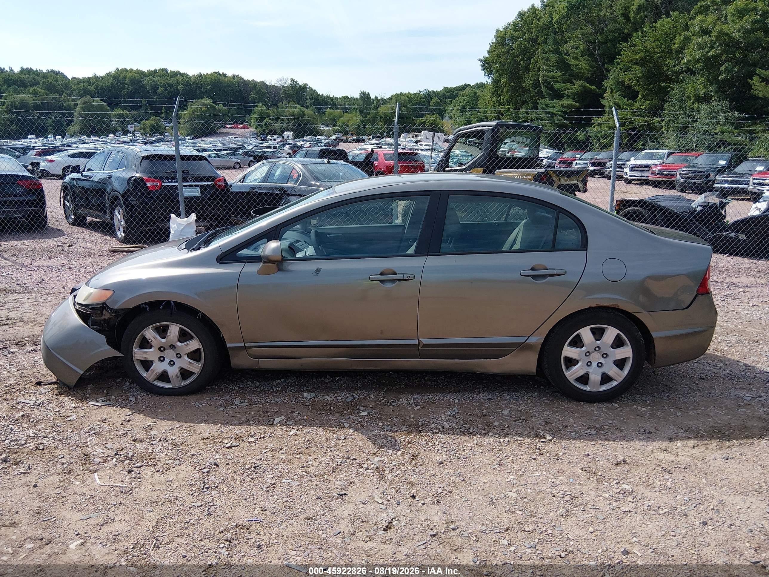 2007 Honda Civic Lx Gray vin: 2HGFA16567H316431
