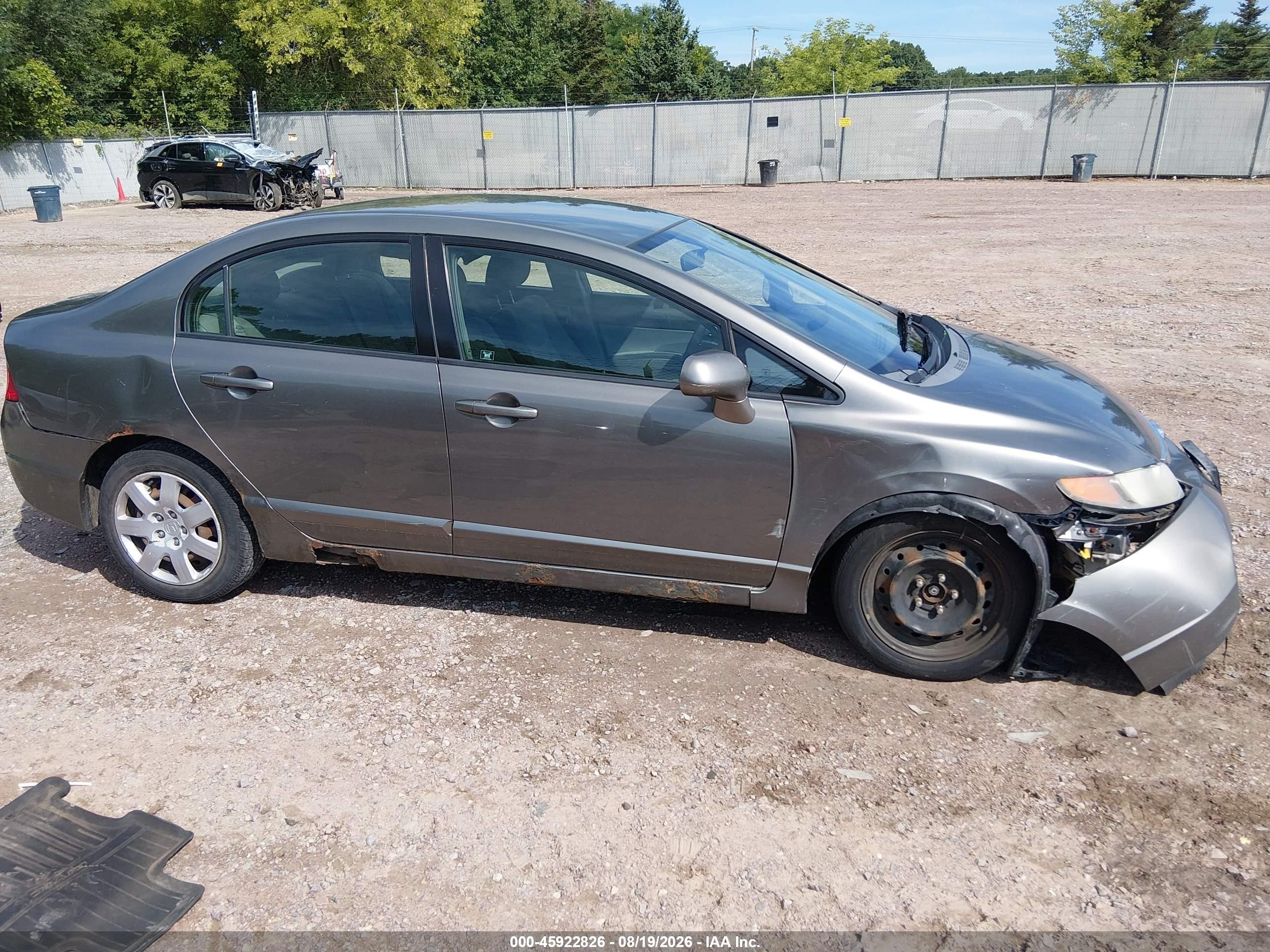 2007 Honda Civic Lx Gray vin: 2HGFA16567H316431