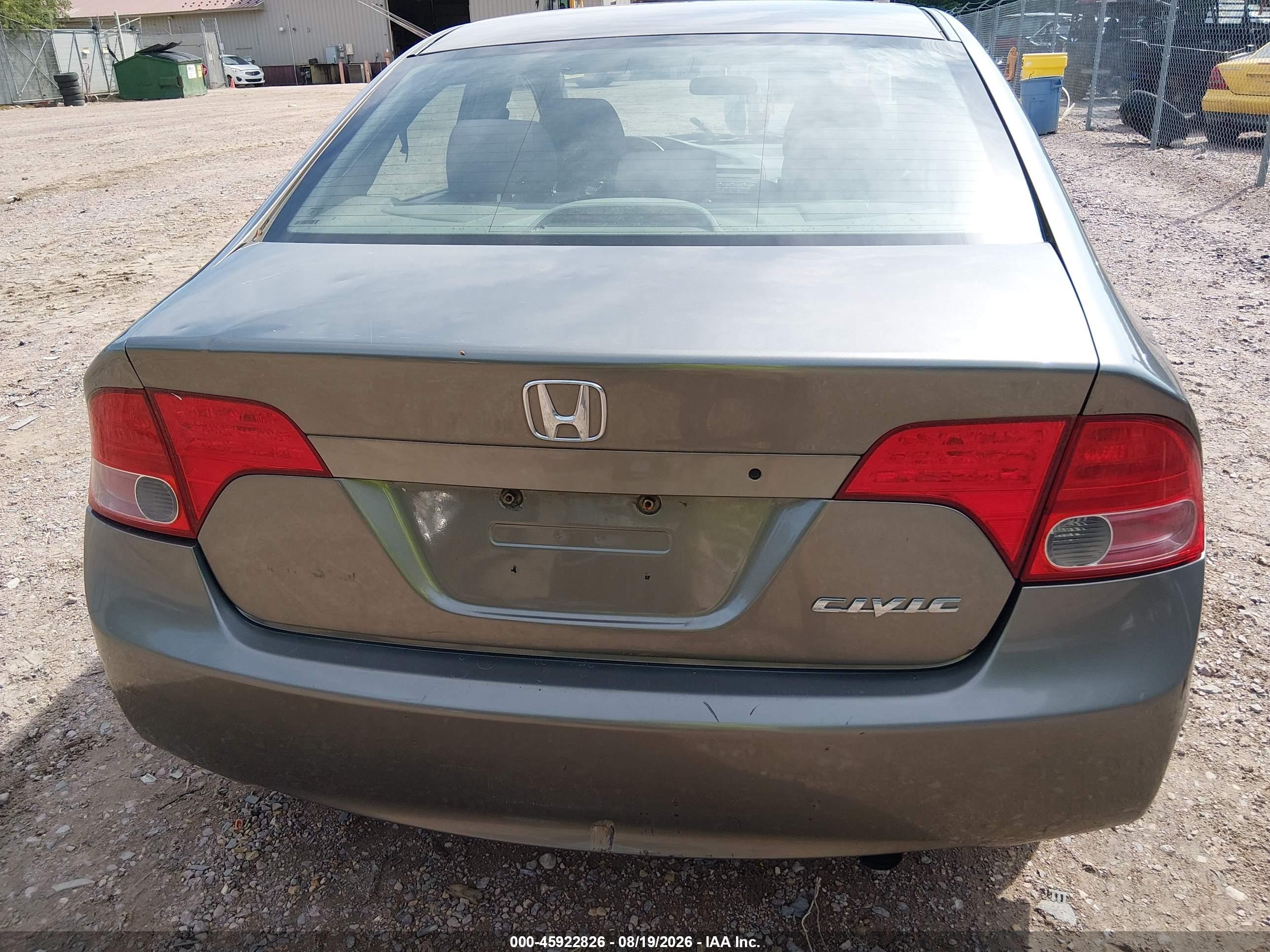 2007 Honda Civic Lx Gray vin: 2HGFA16567H316431