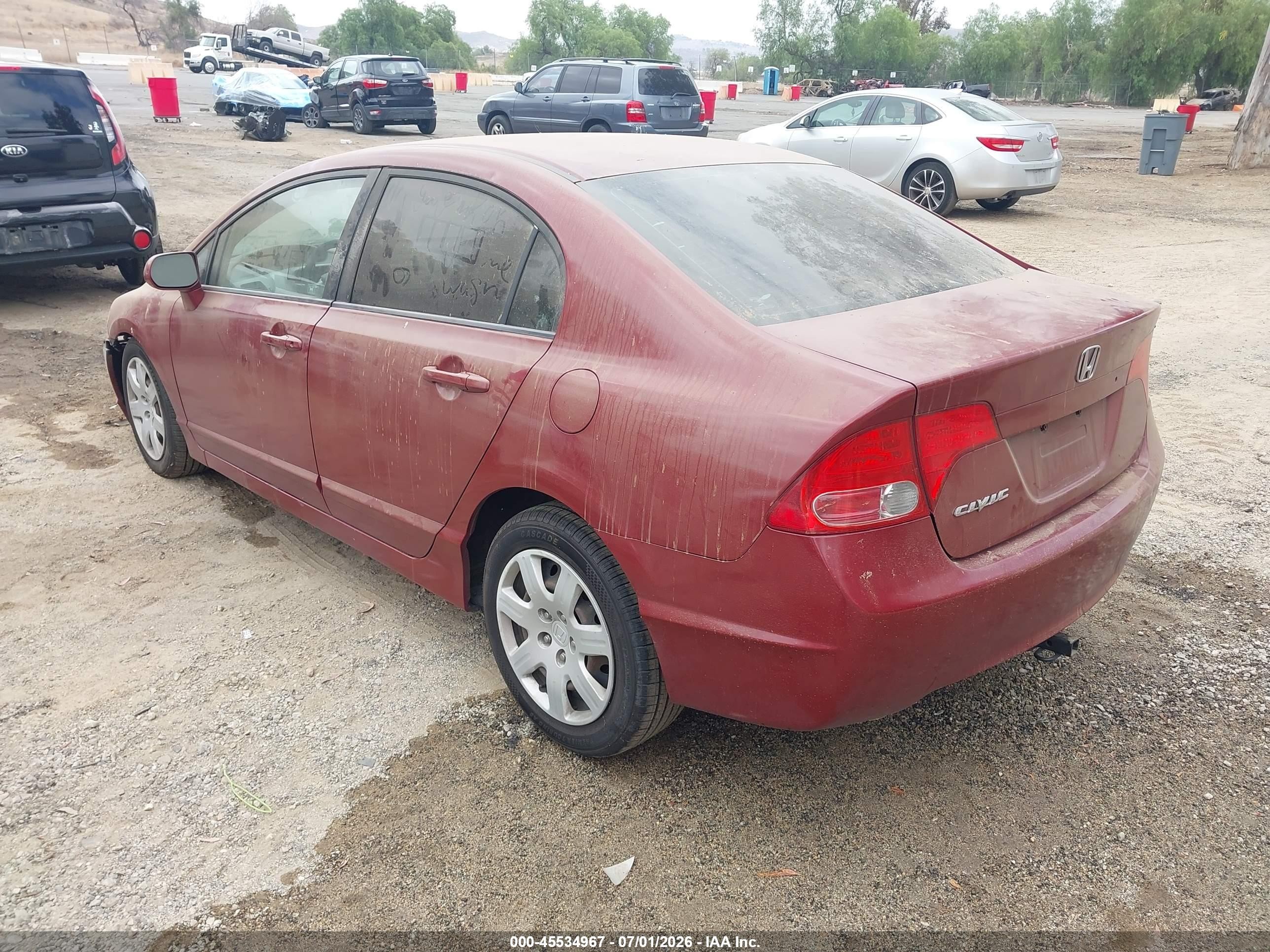 2007 Honda Civic Lx Красный vin: 2HGFA16567H506827