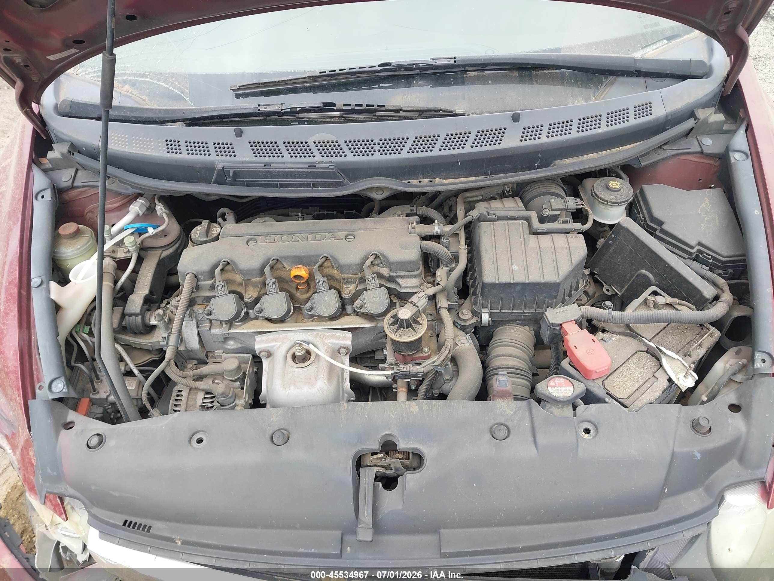 2007 Honda Civic Lx Красный vin: 2HGFA16567H506827