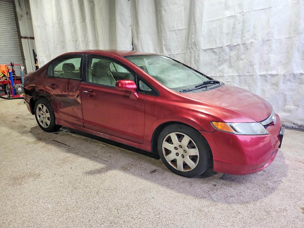 2007 Honda Civic Lx Red vin: 2HGFA16567H509551