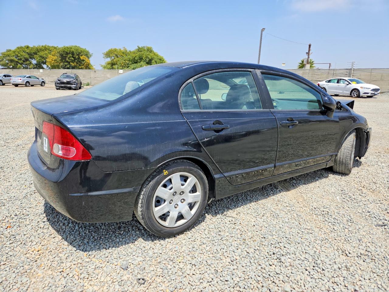 2007 Honda Civic Lx Black vin: 2HGFA16567H513650