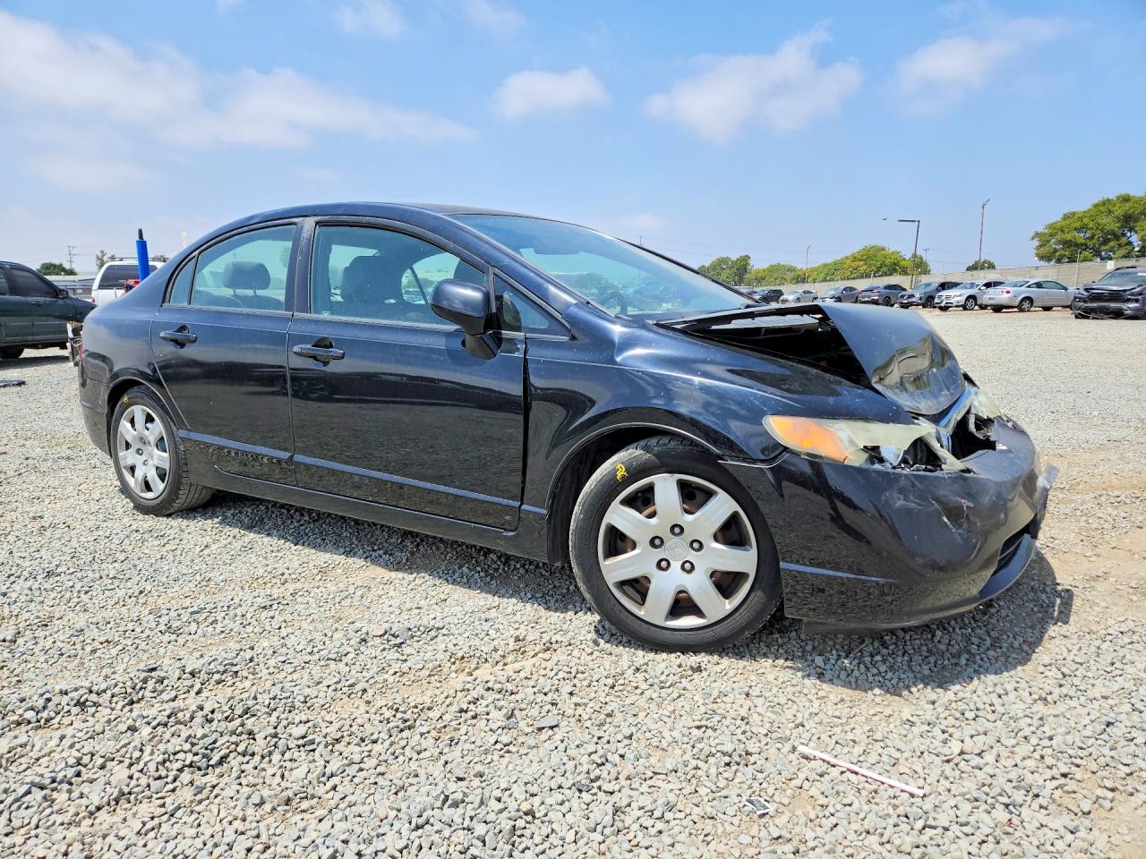 2007 Honda Civic Lx Black vin: 2HGFA16567H513650