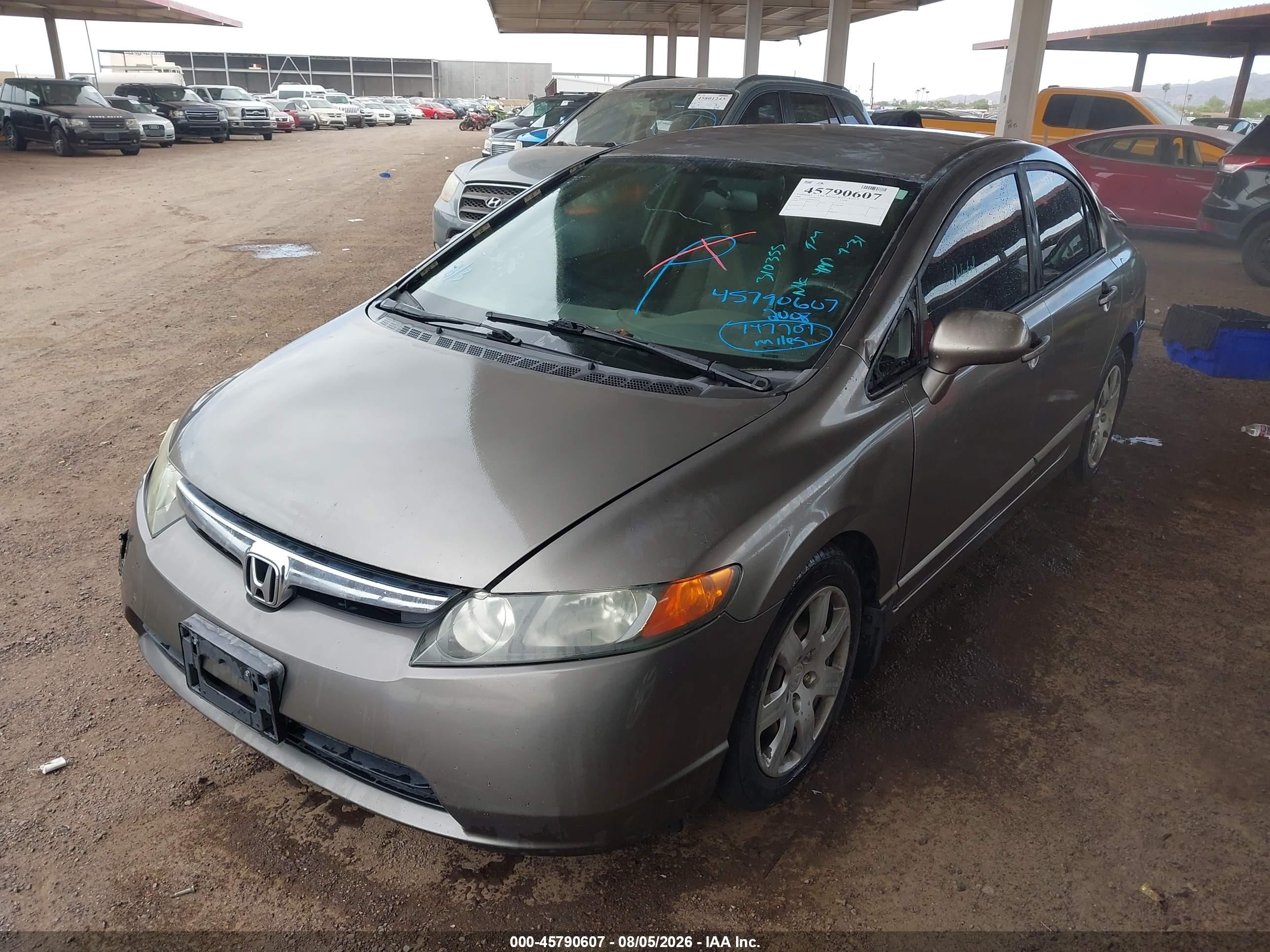 2008 Honda Civic Lx Brown vin: 2HGFA16568H310355