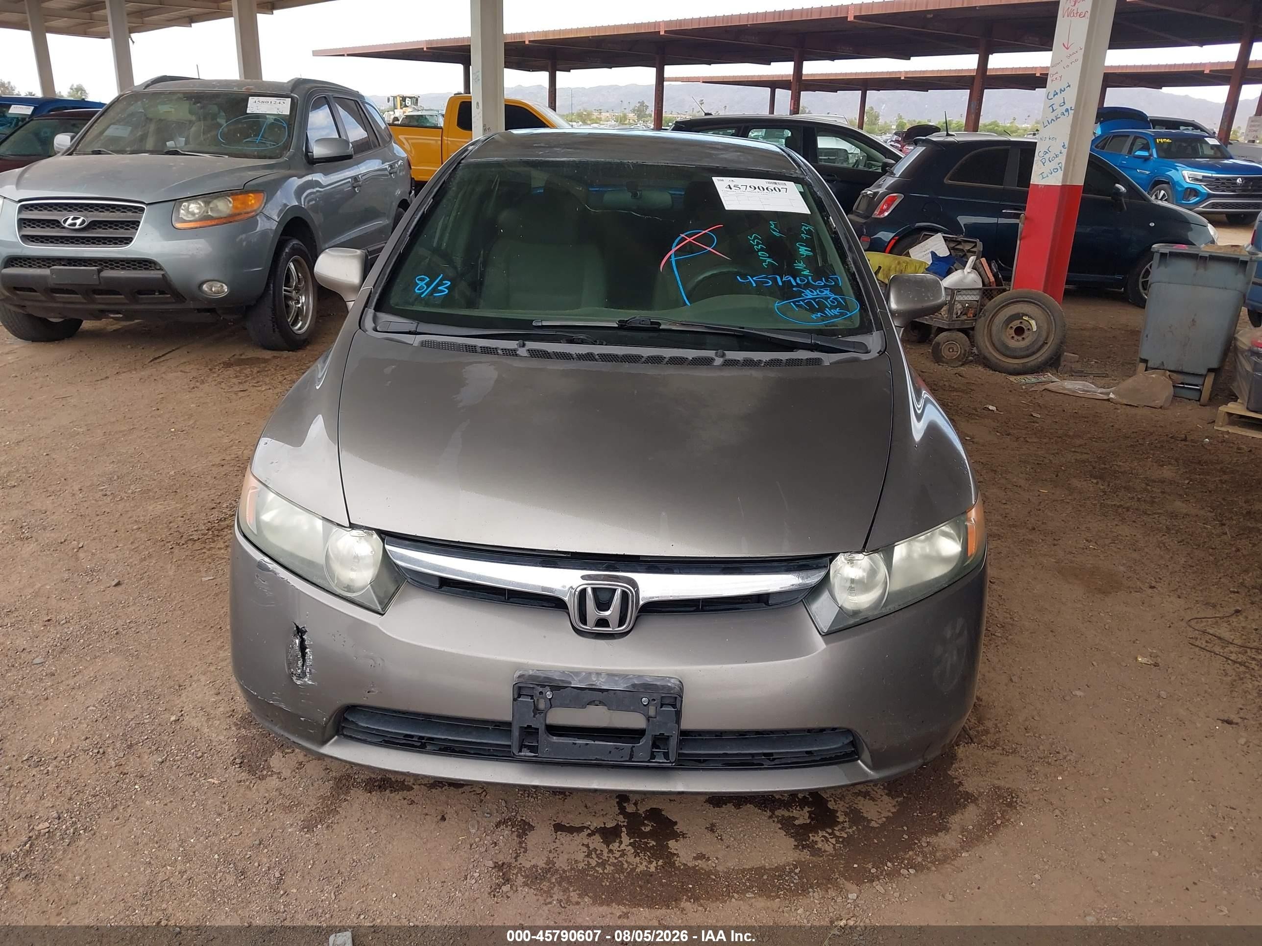 2008 Honda Civic Lx Brown vin: 2HGFA16568H310355