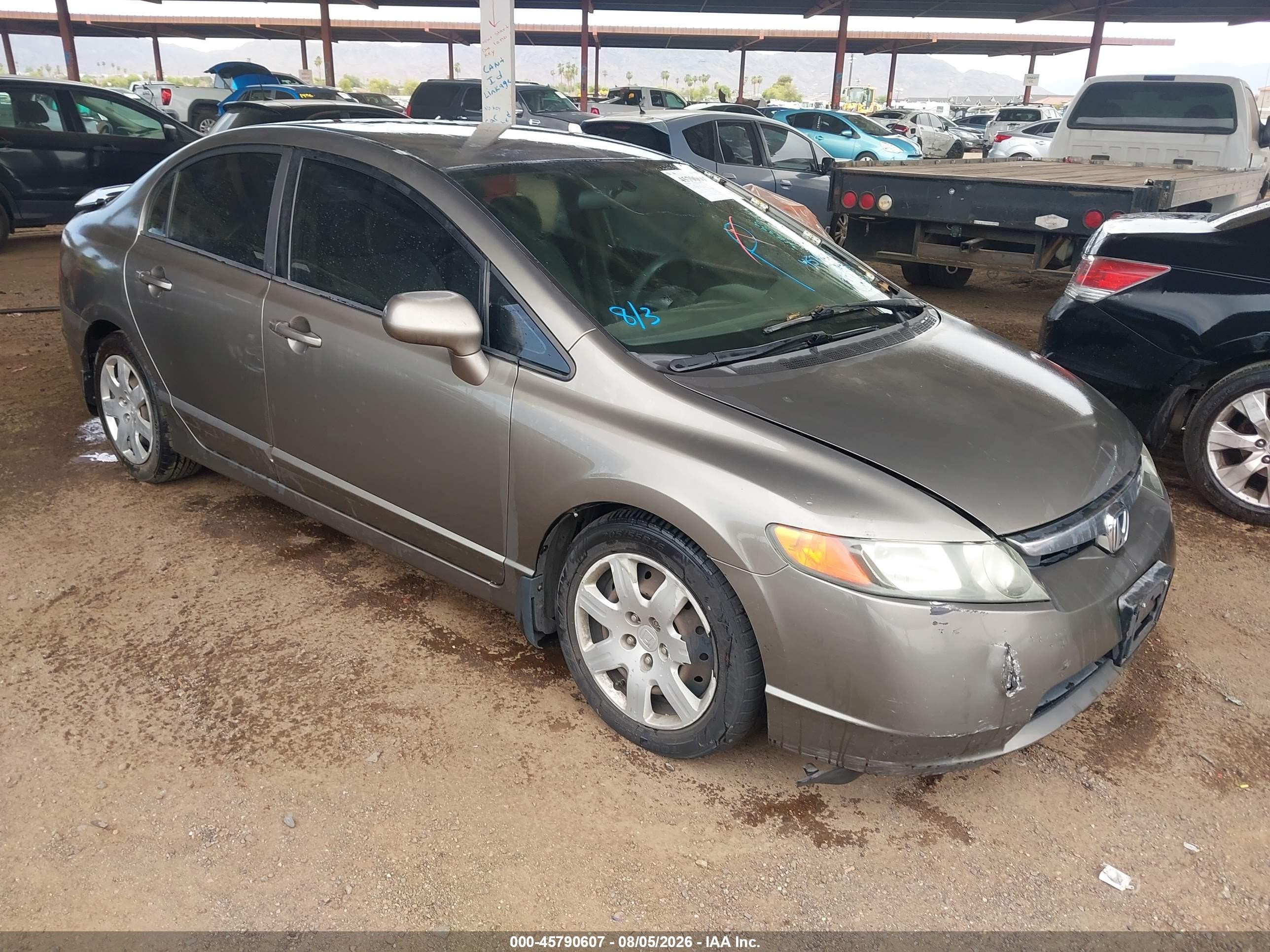 2008 Honda Civic Lx Brown vin: 2HGFA16568H310355