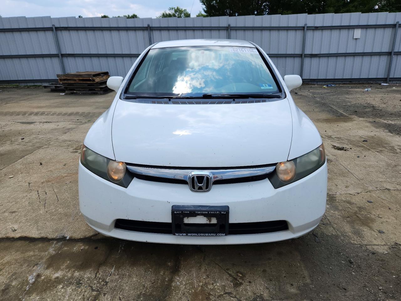 2008 Honda Civic Lx Белый vin: 2HGFA16568H319685