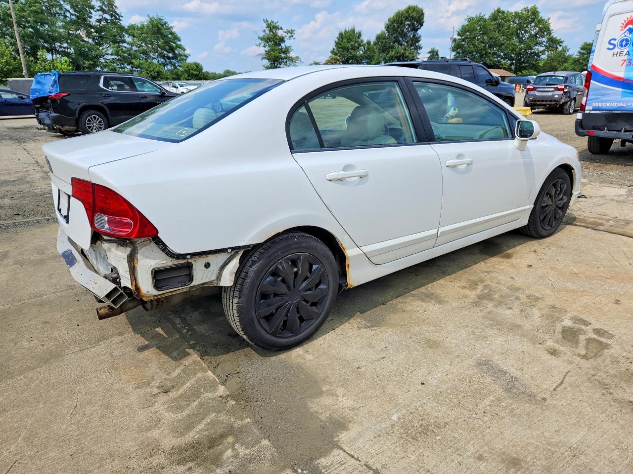 2008 Honda Civic Lx Белый vin: 2HGFA16568H319685