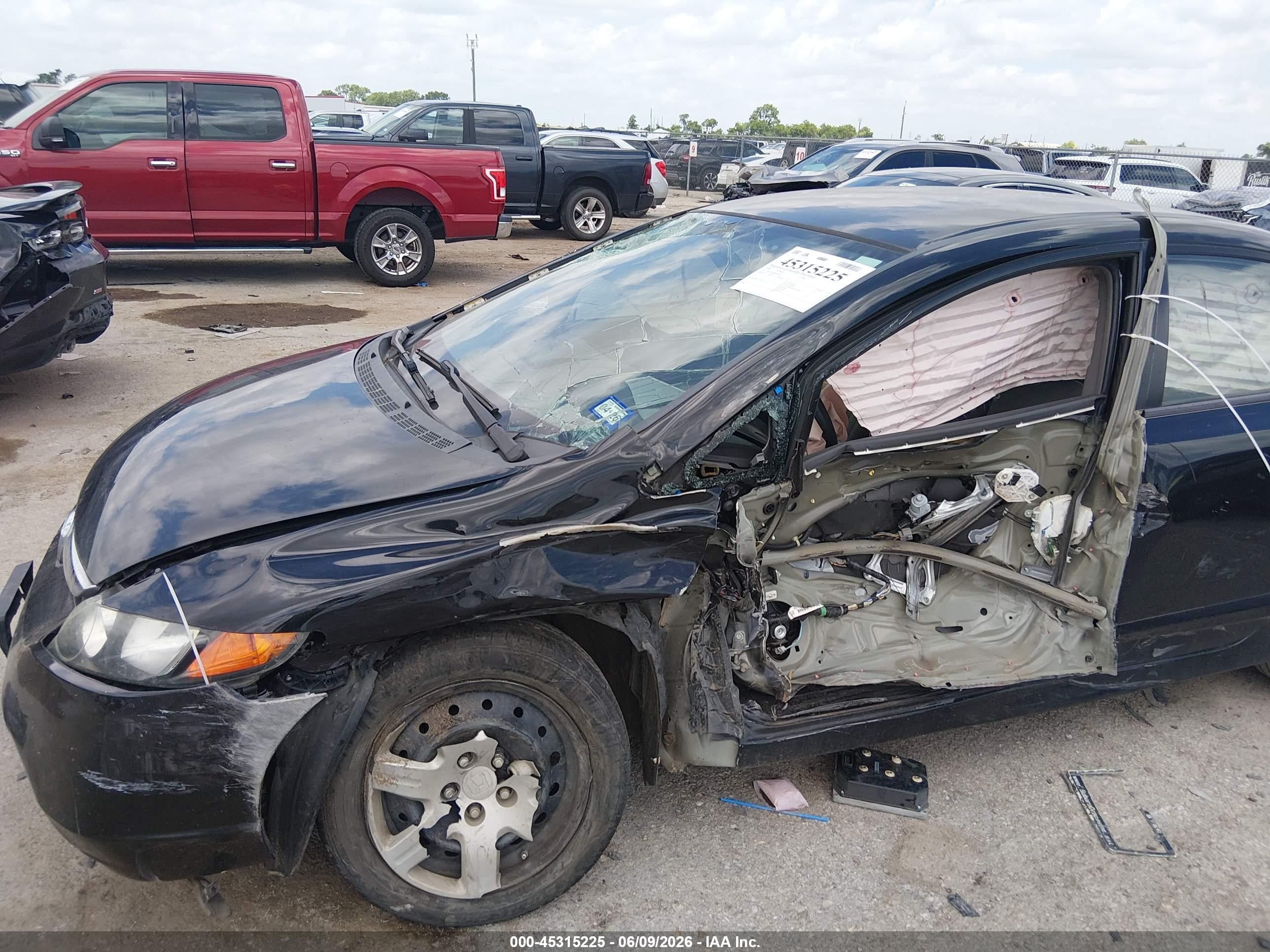 2008 Honda Civic Lx Black vin: 2HGFA16568H328371
