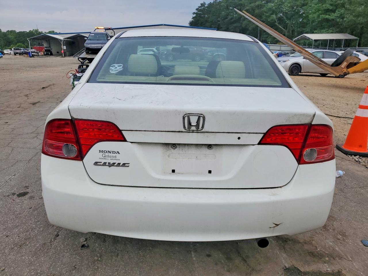 2008 Honda Civic Lx White vin: 2HGFA16568H333733