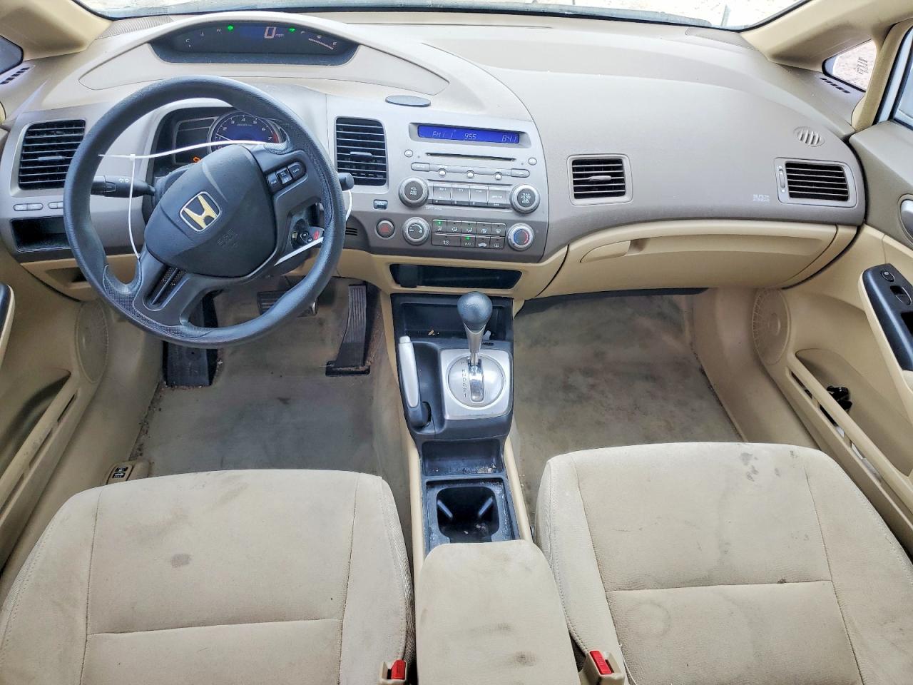 2008 Honda Civic Lx White vin: 2HGFA16568H333733