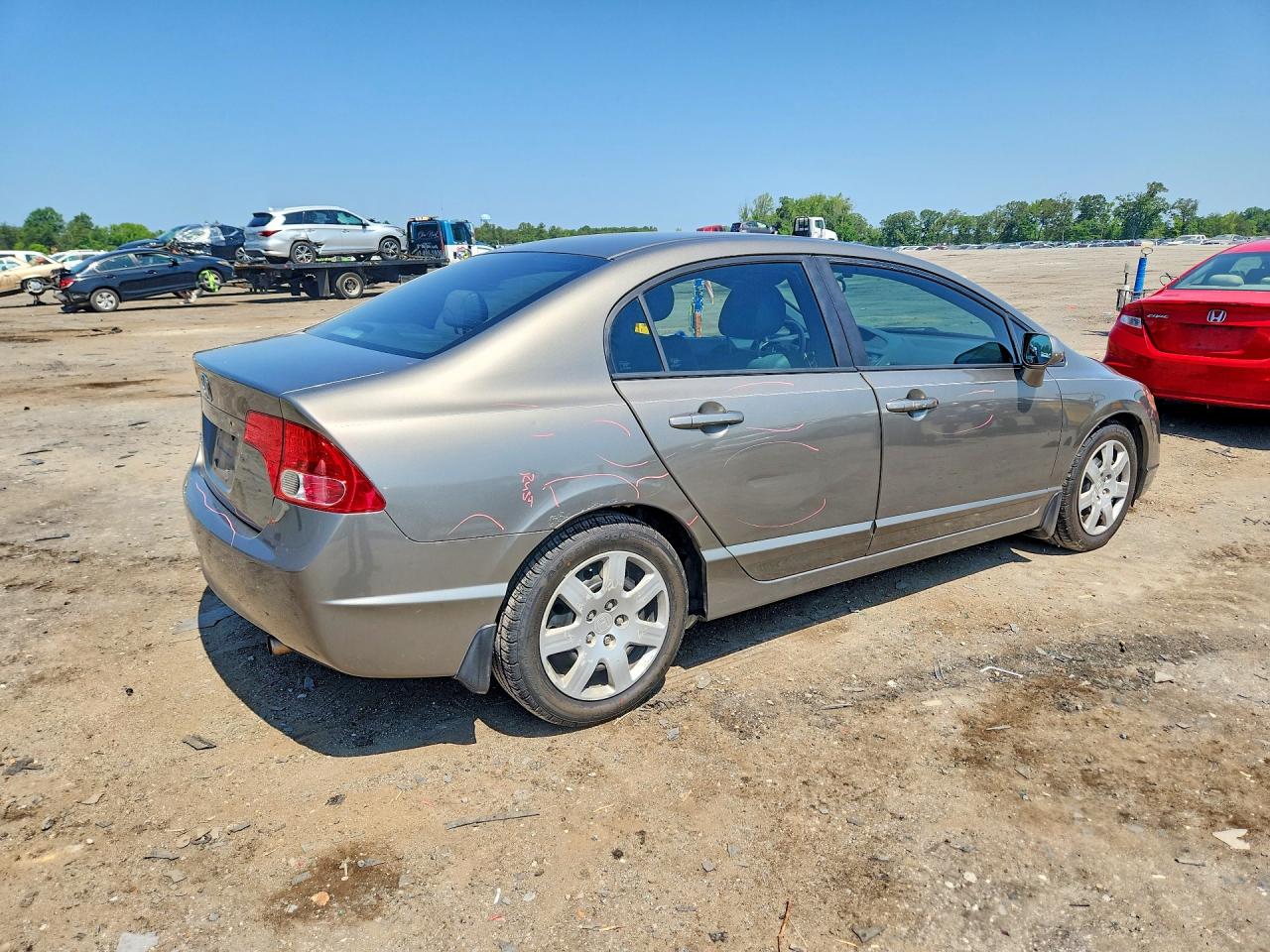 2008 Honda Civic Lx Gray vin: 2HGFA16568H345249