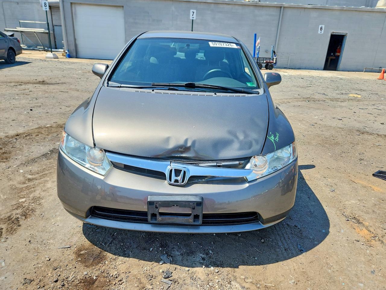 2008 Honda Civic Lx Gray vin: 2HGFA16568H345249