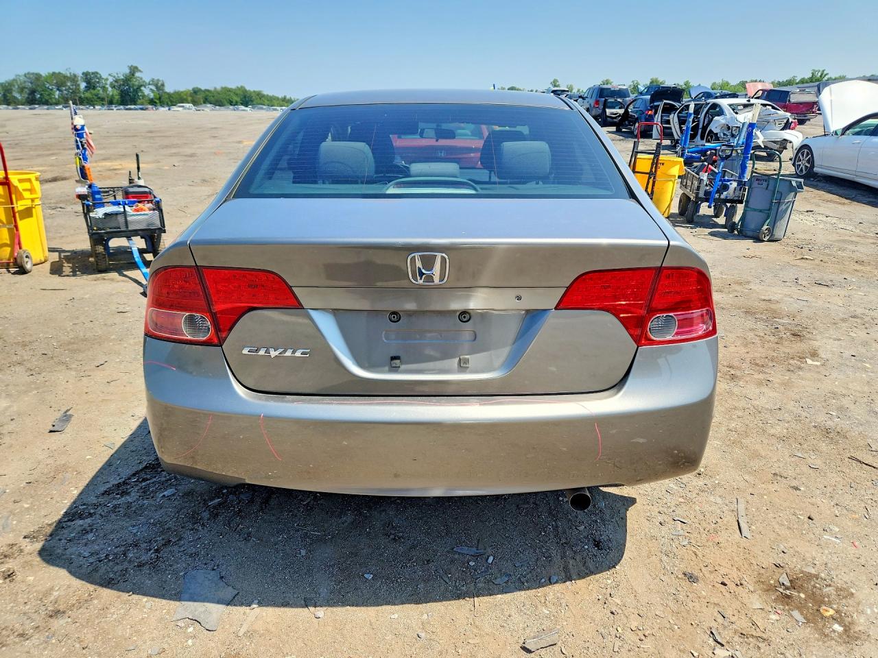 2008 Honda Civic Lx Gray vin: 2HGFA16568H345249