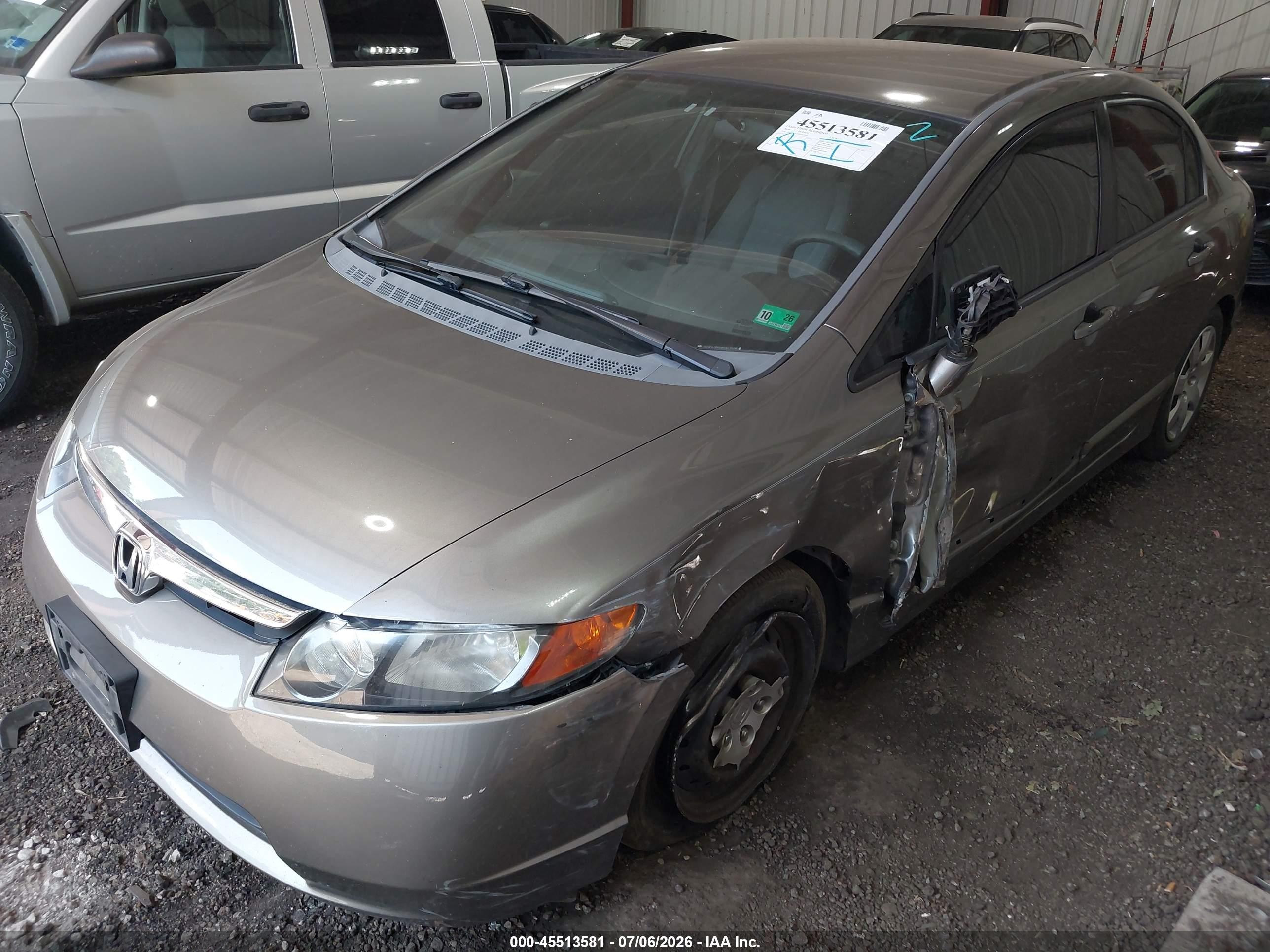 2008 Honda Civic Lx Brown vin: 2HGFA16568H347308