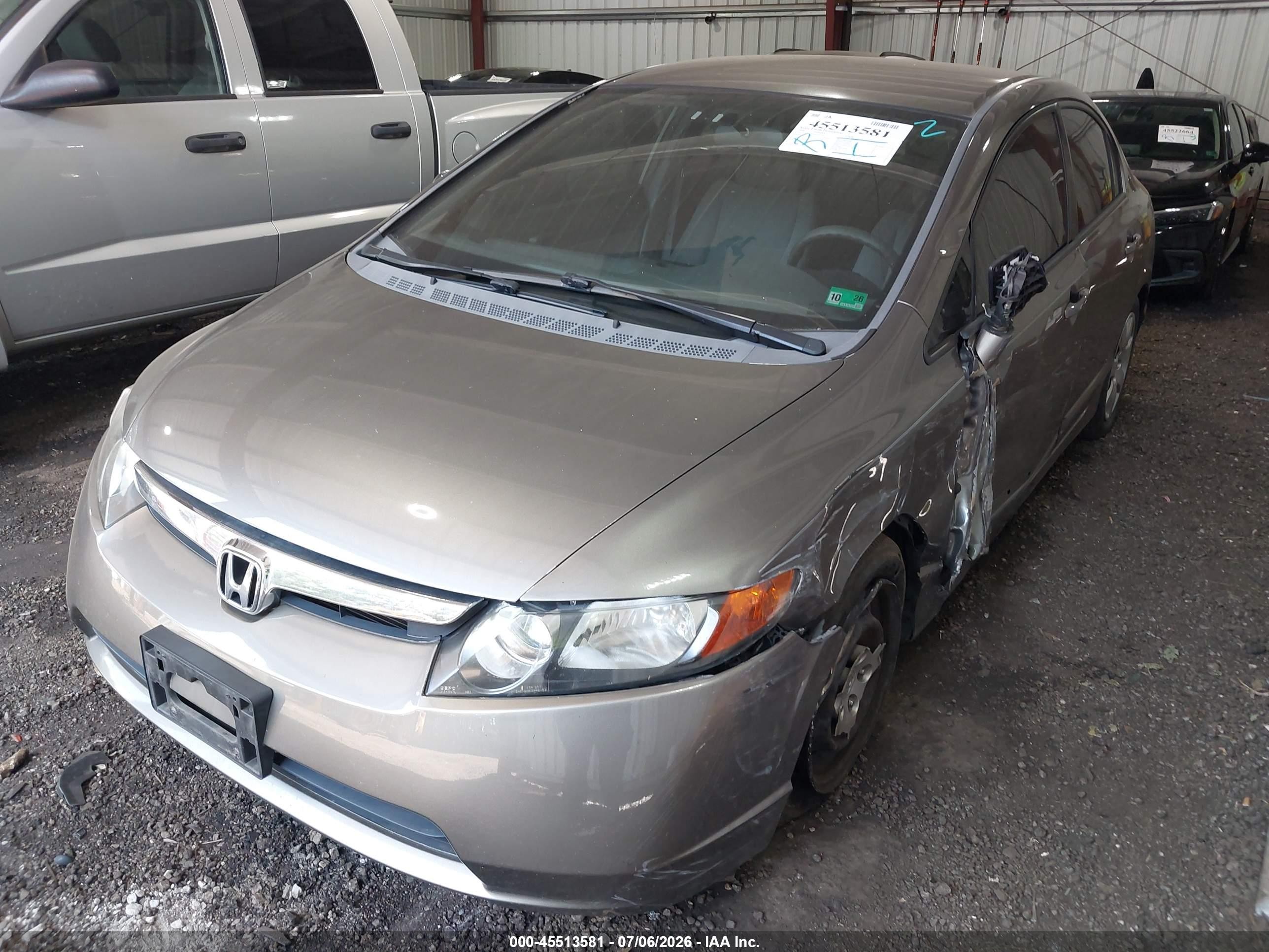 2008 Honda Civic Lx Brown vin: 2HGFA16568H347308