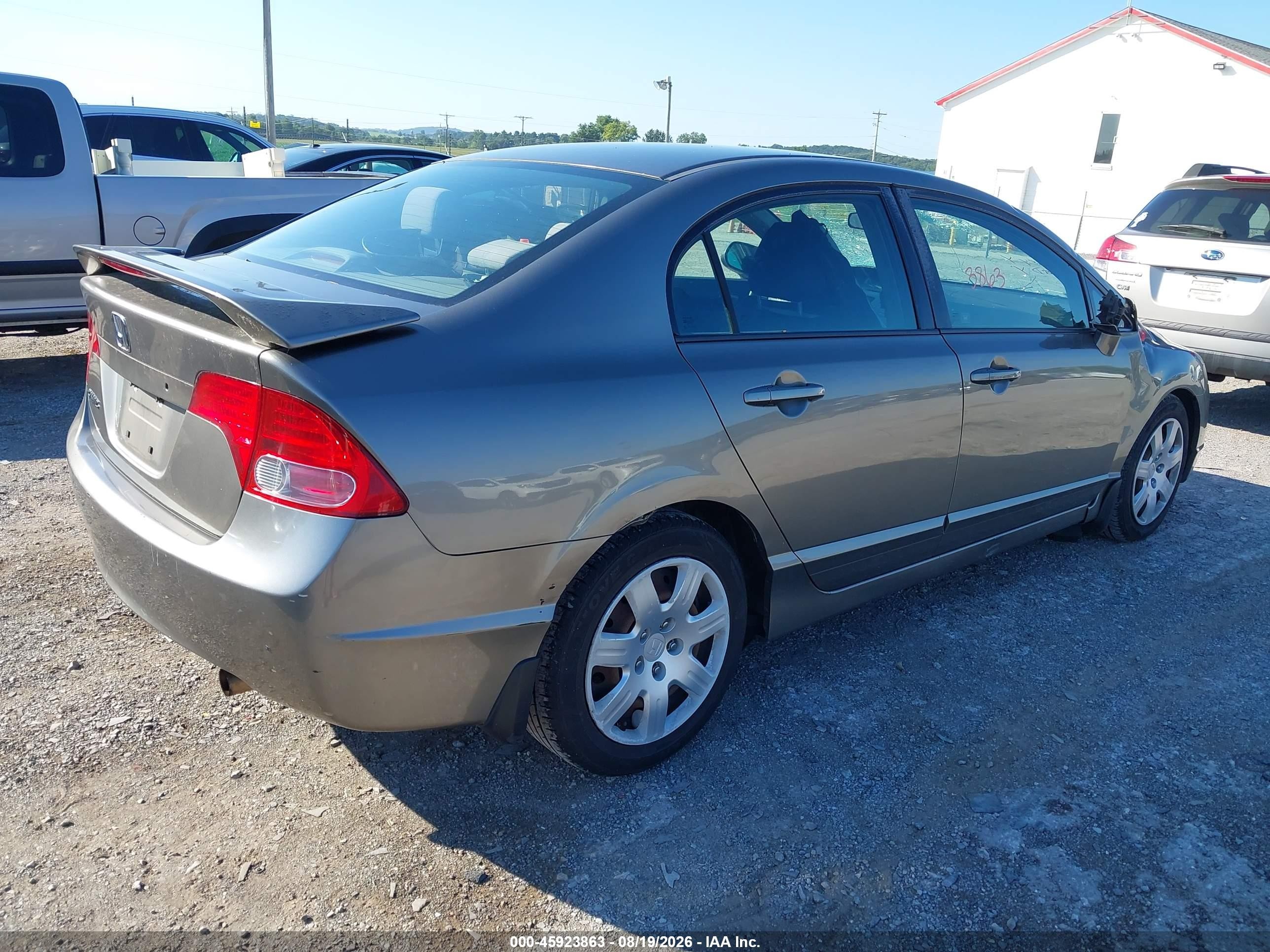 2008 Honda Civic Lx Gray vin: 2HGFA16568H349186