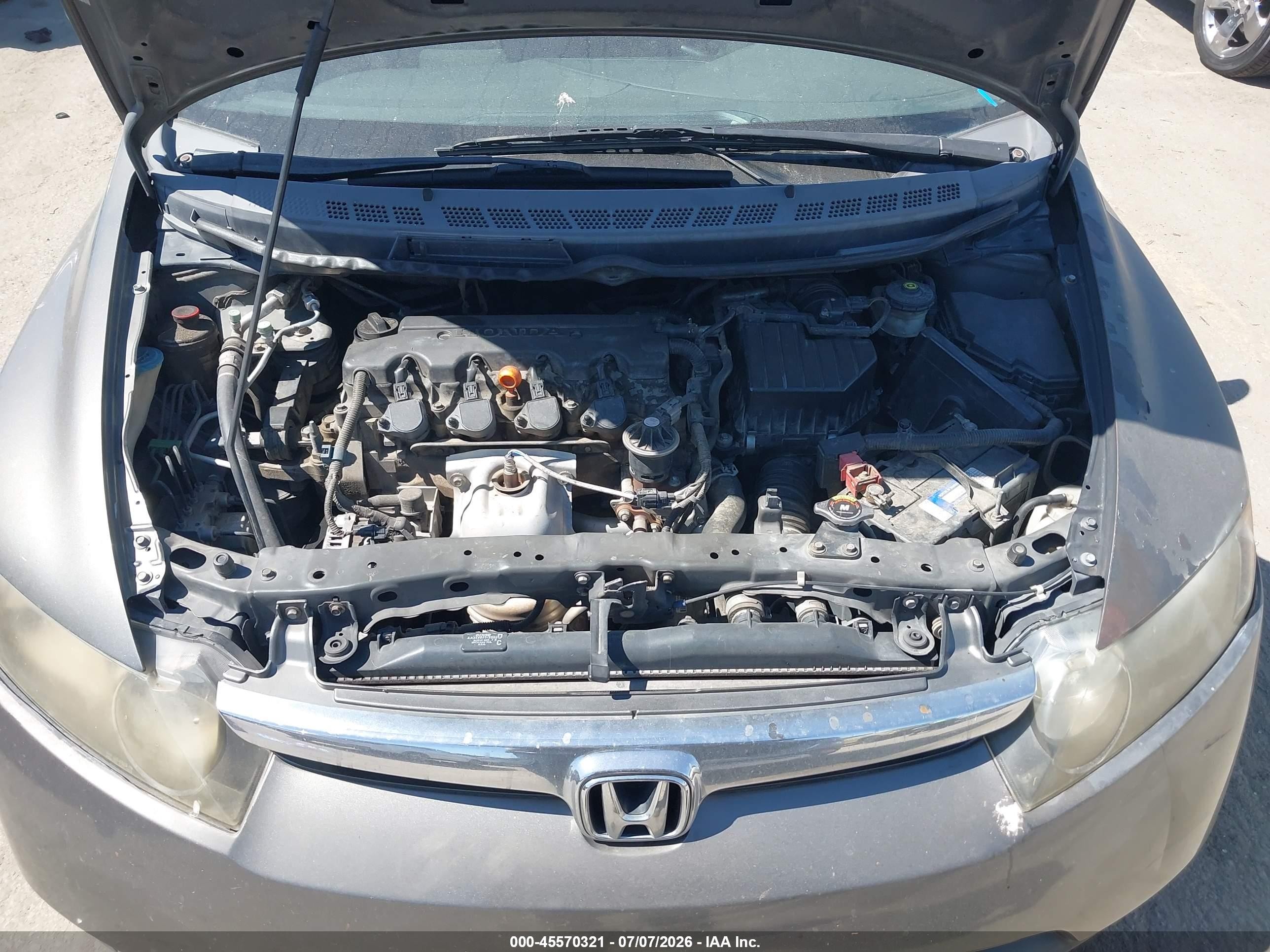 2008 Honda Civic Lx Gray vin: 2HGFA16568H349852