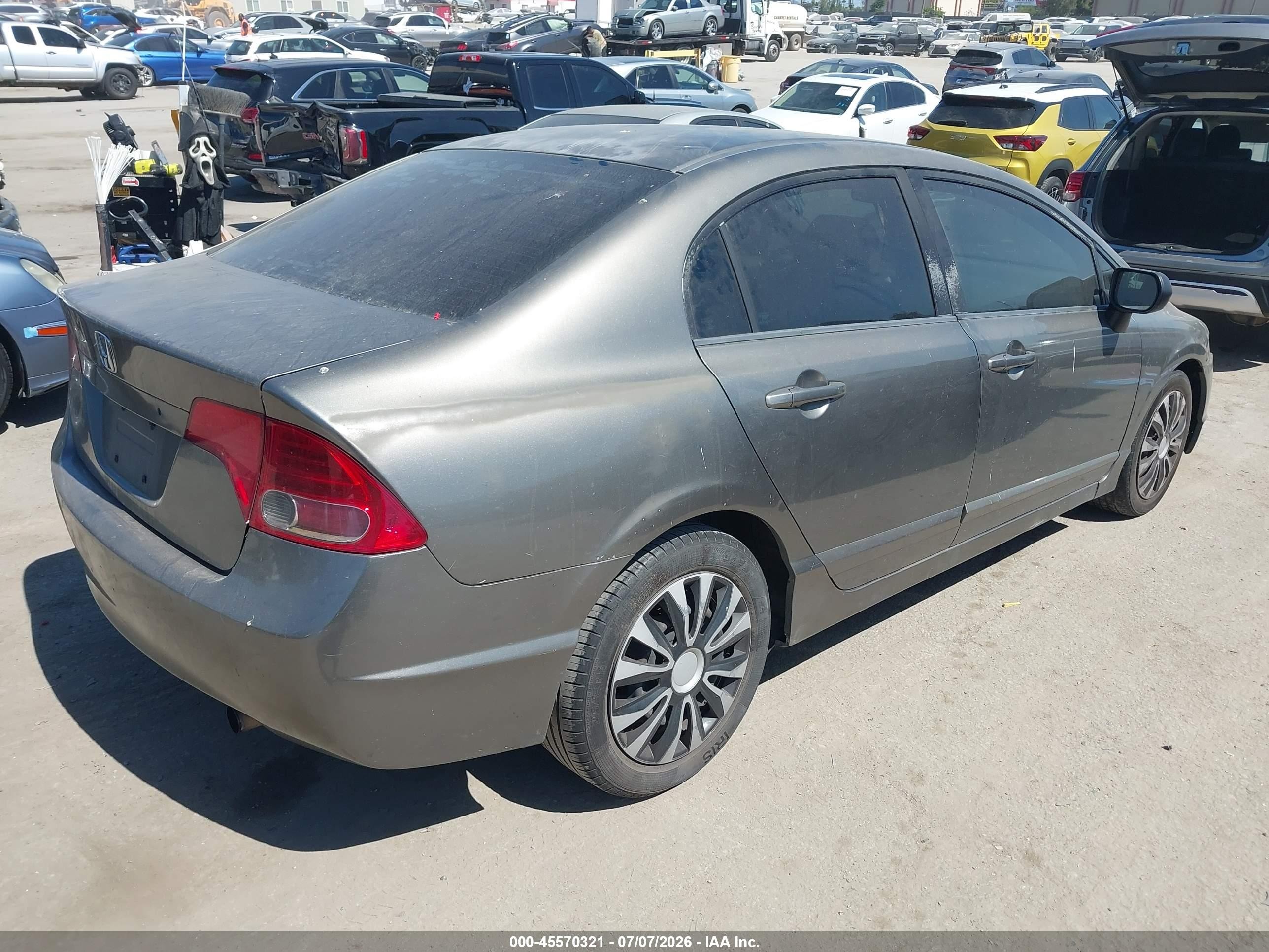 2008 Honda Civic Lx Gray vin: 2HGFA16568H349852