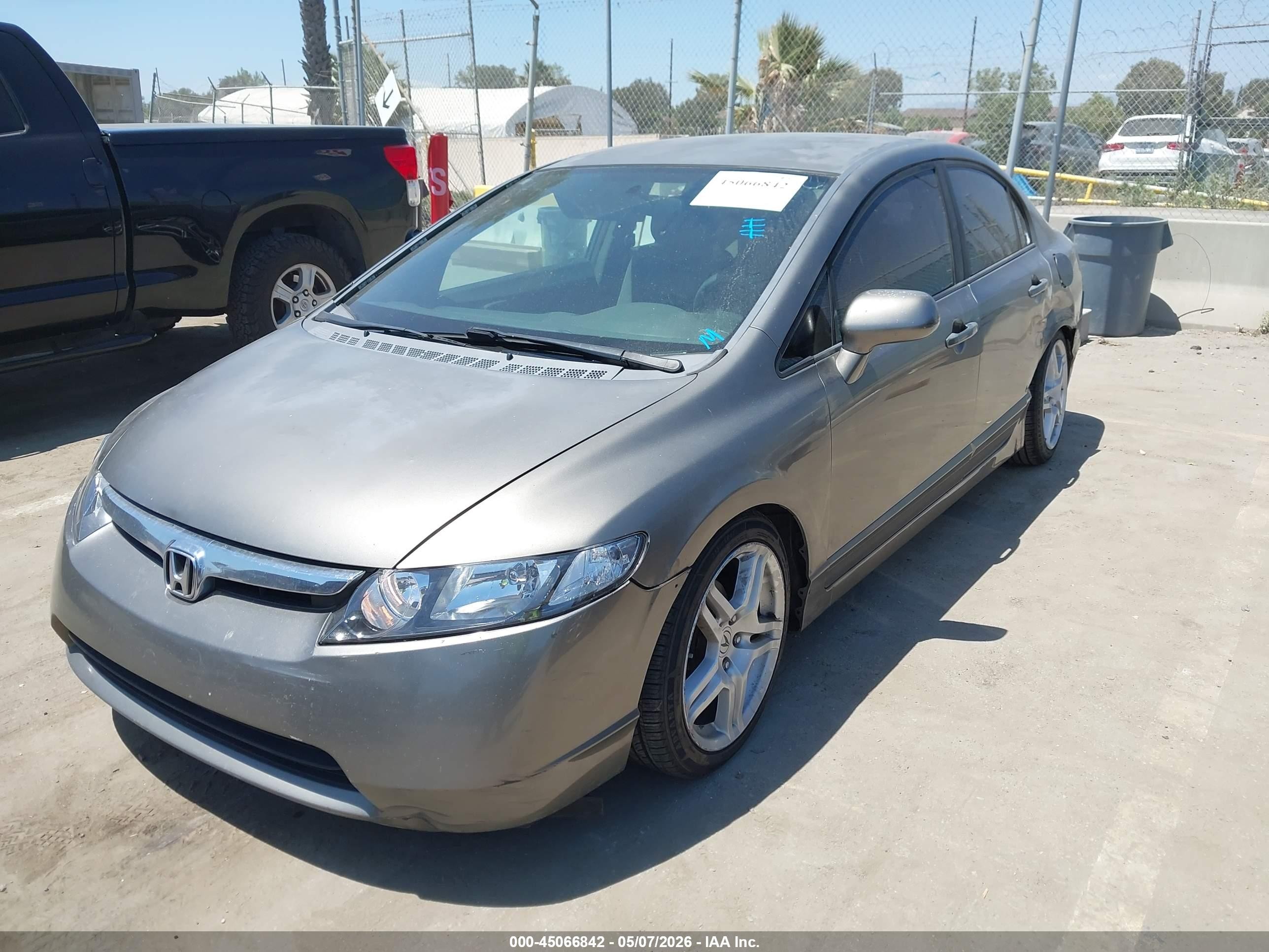 2008 Honda Civic Lx Gray vin: 2HGFA16568H354193