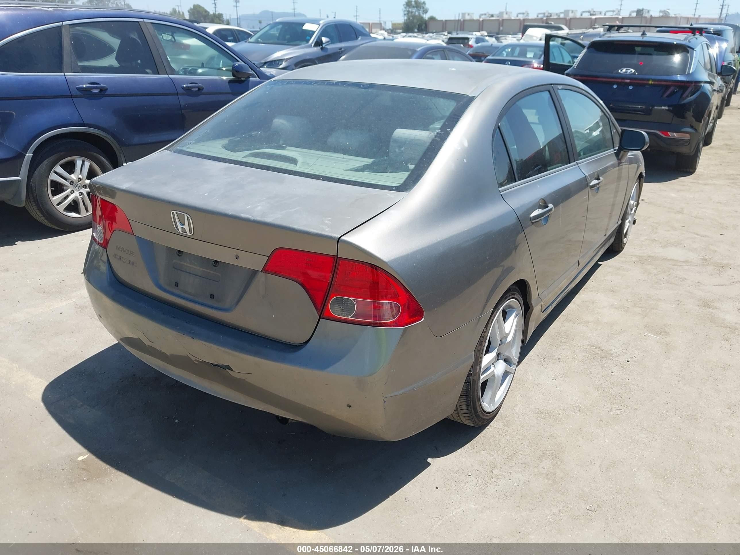 2008 Honda Civic Lx Gray vin: 2HGFA16568H354193