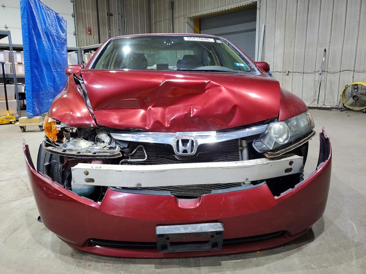 2008 Honda Civic Lx Red vin: 2HGFA16568H513066