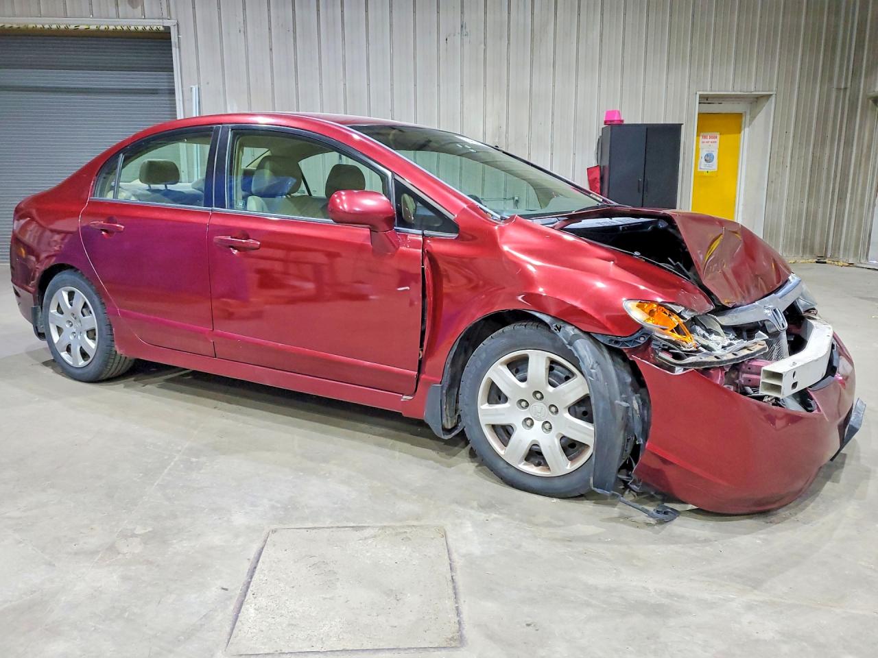 2008 Honda Civic Lx Red vin: 2HGFA16568H513066