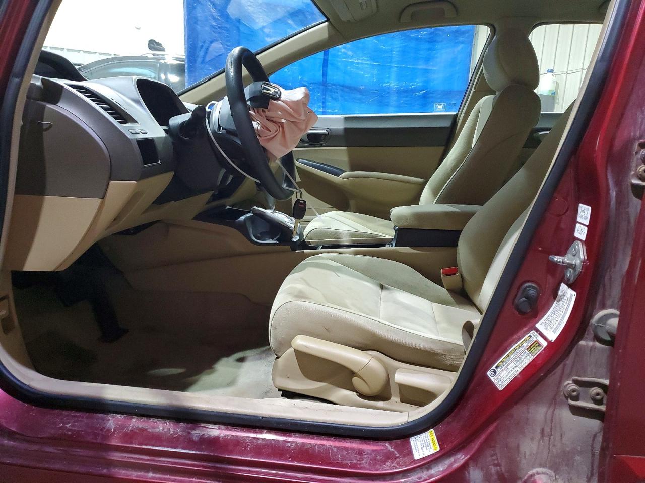 2008 Honda Civic Lx Red vin: 2HGFA16568H513066