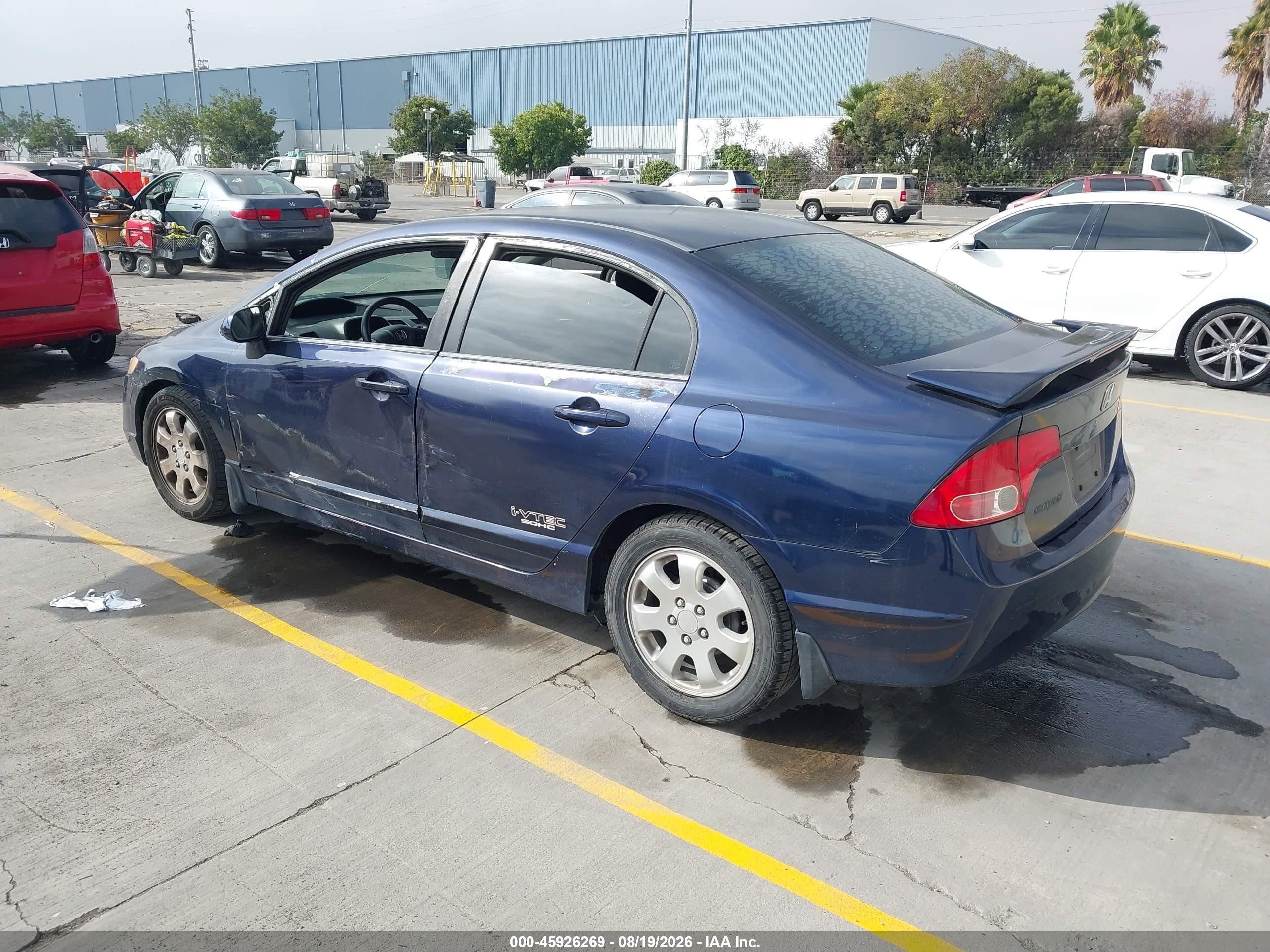 2008 Honda Civic Lx Синий vin: 2HGFA16568H524049