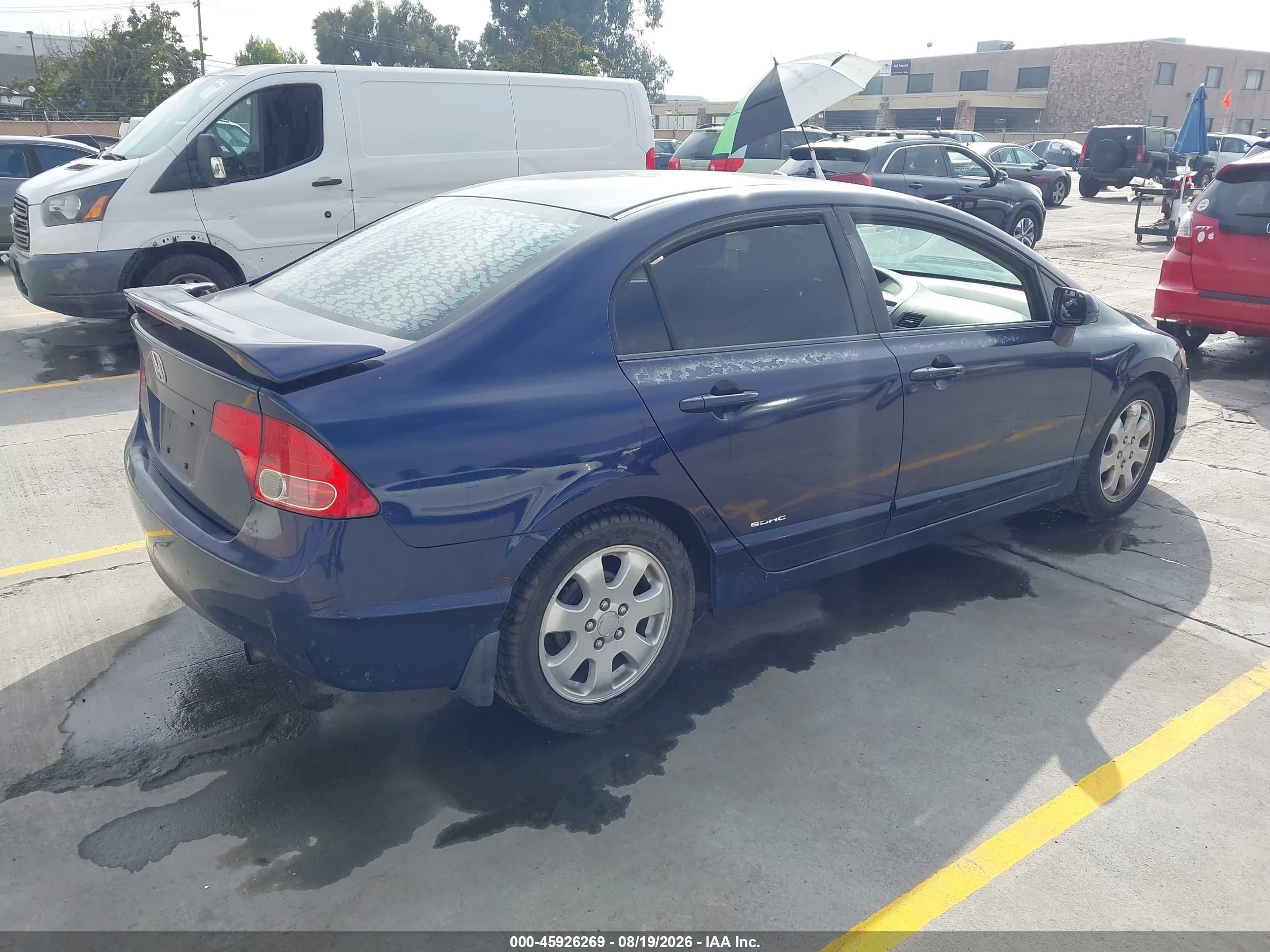 2008 Honda Civic Lx Синий vin: 2HGFA16568H524049