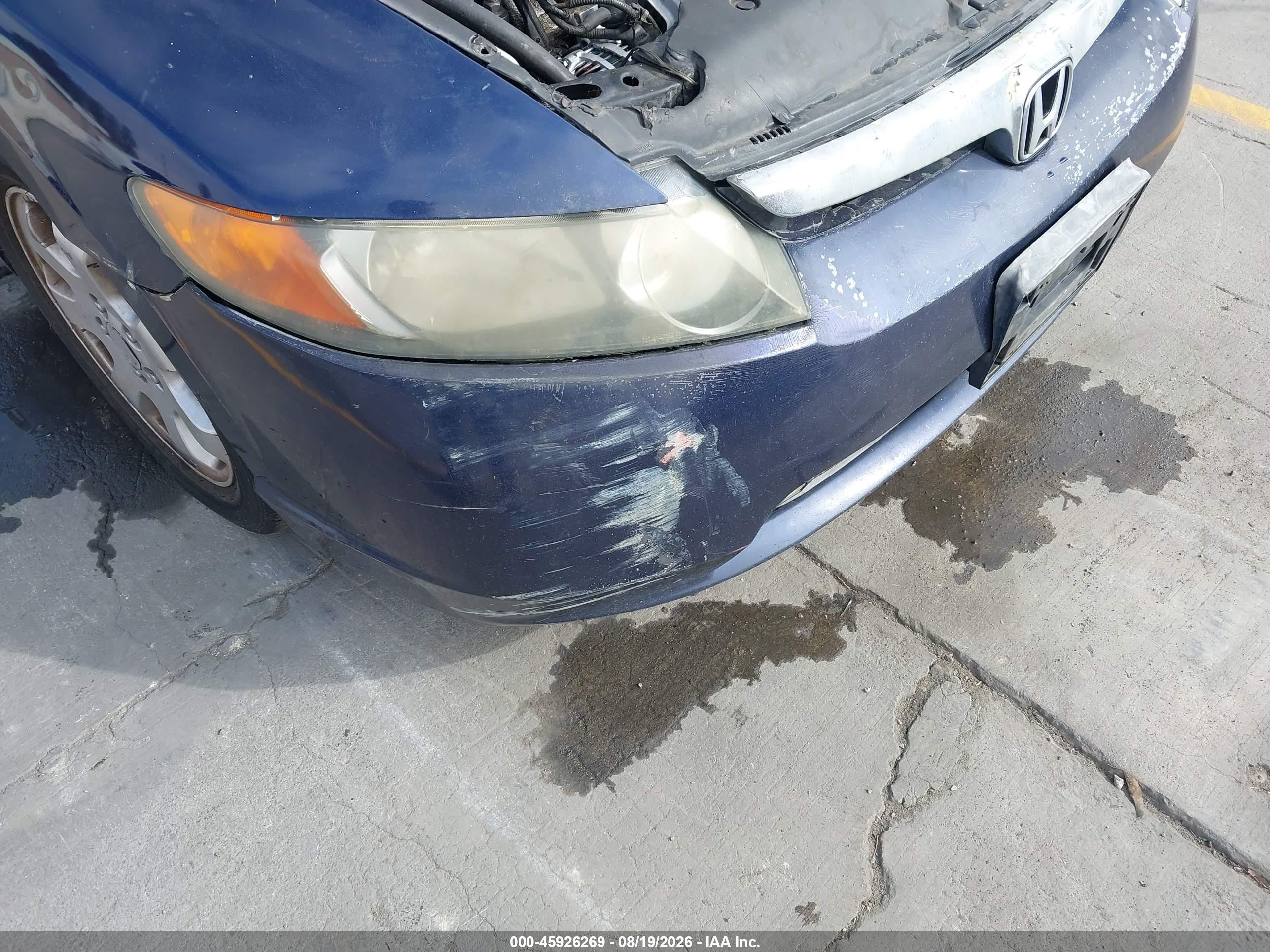 2008 Honda Civic Lx Синий vin: 2HGFA16568H524049