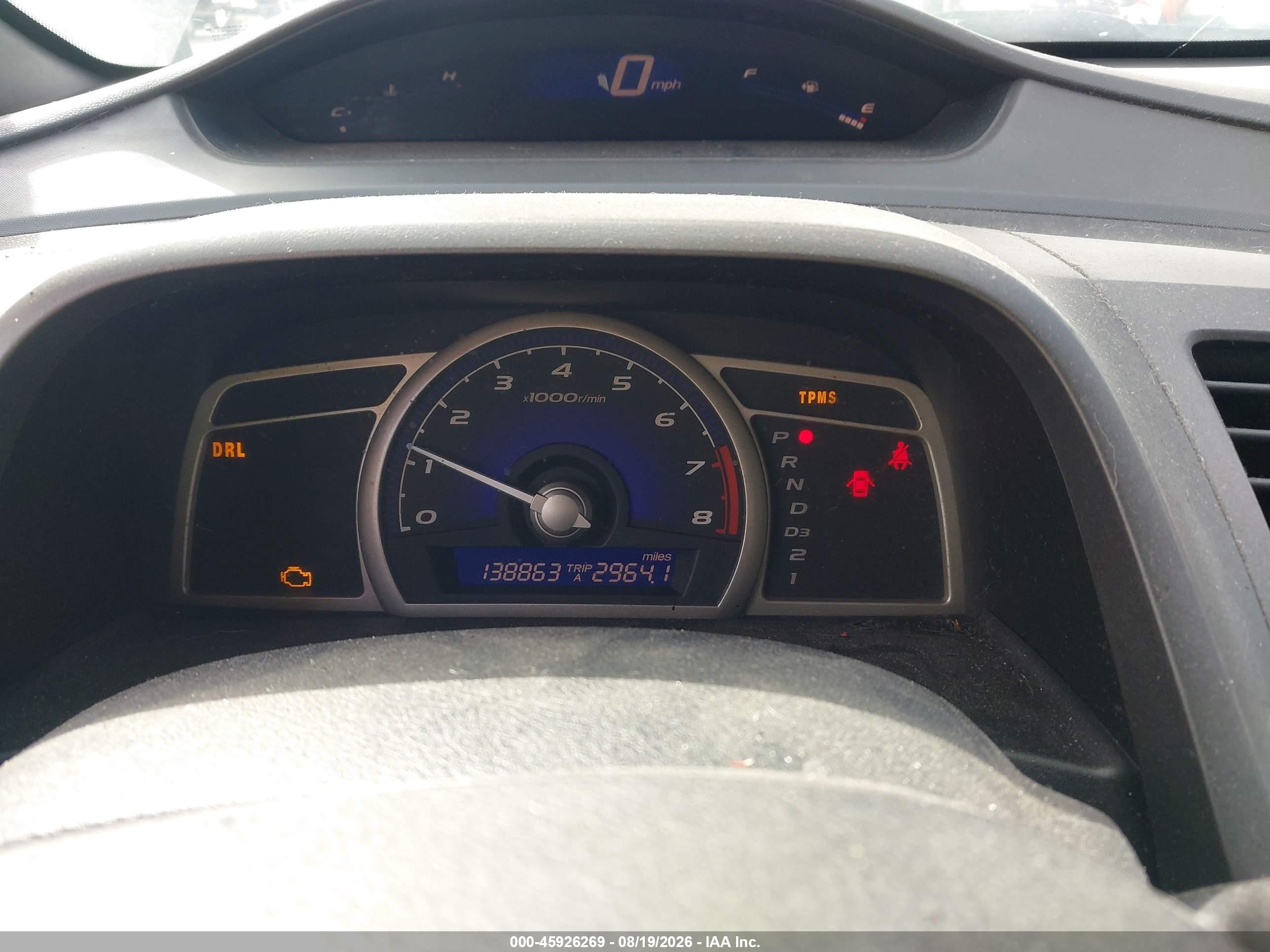 2008 Honda Civic Lx Синий vin: 2HGFA16568H524049