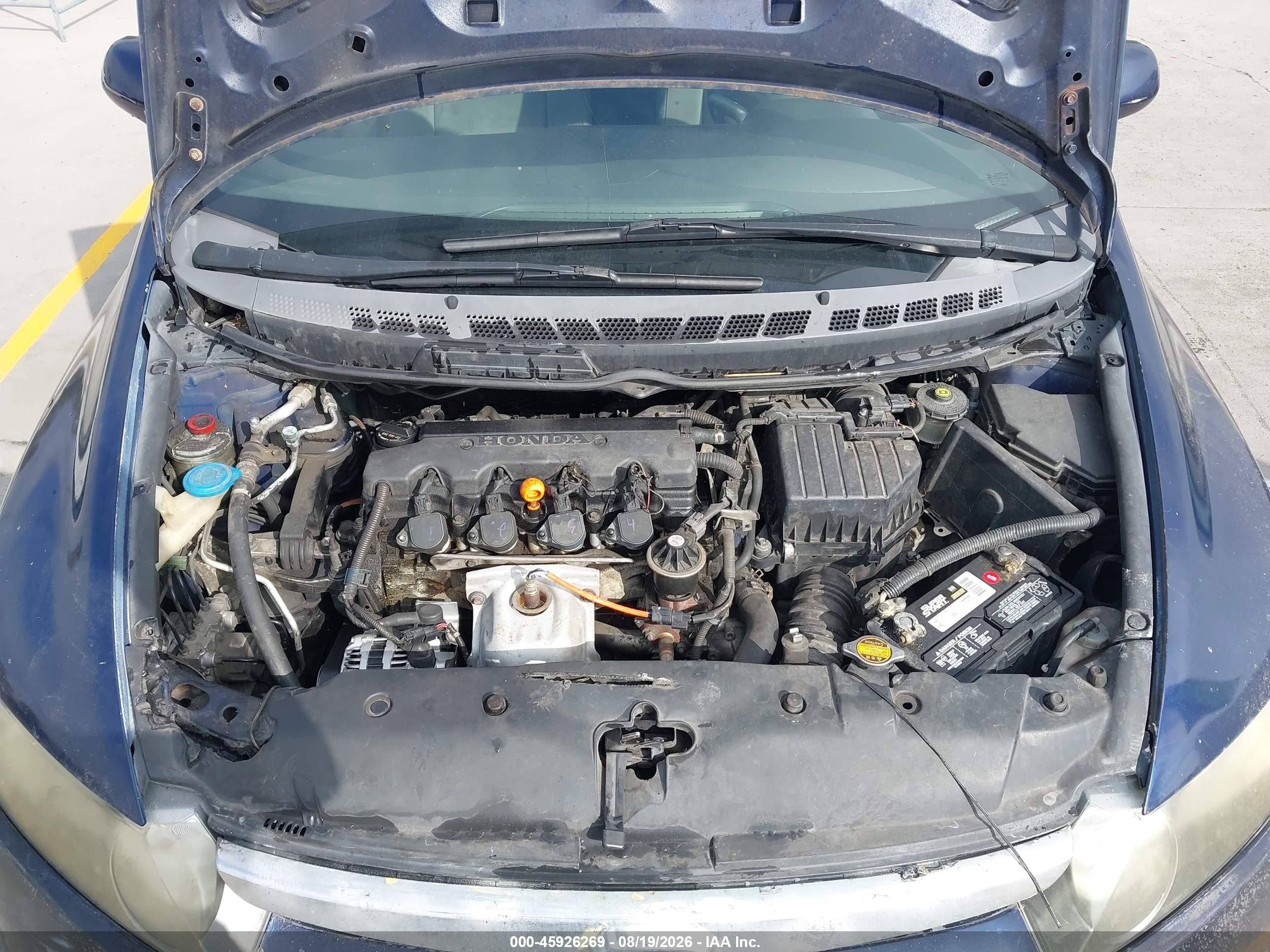 2008 Honda Civic Lx Синий vin: 2HGFA16568H524049