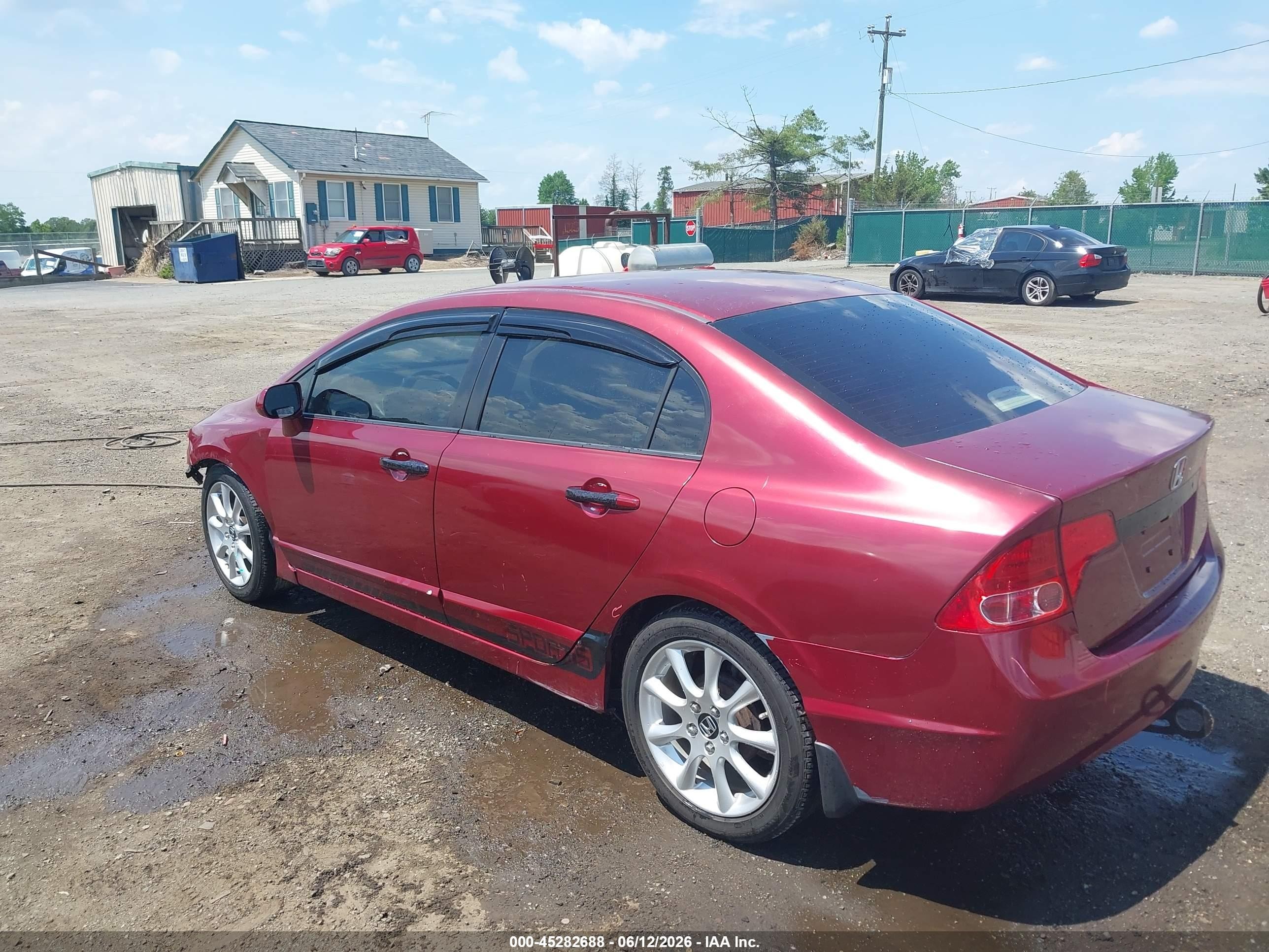 2008 Honda Civic Lx Burgundy vin: 2HGFA16568H528876