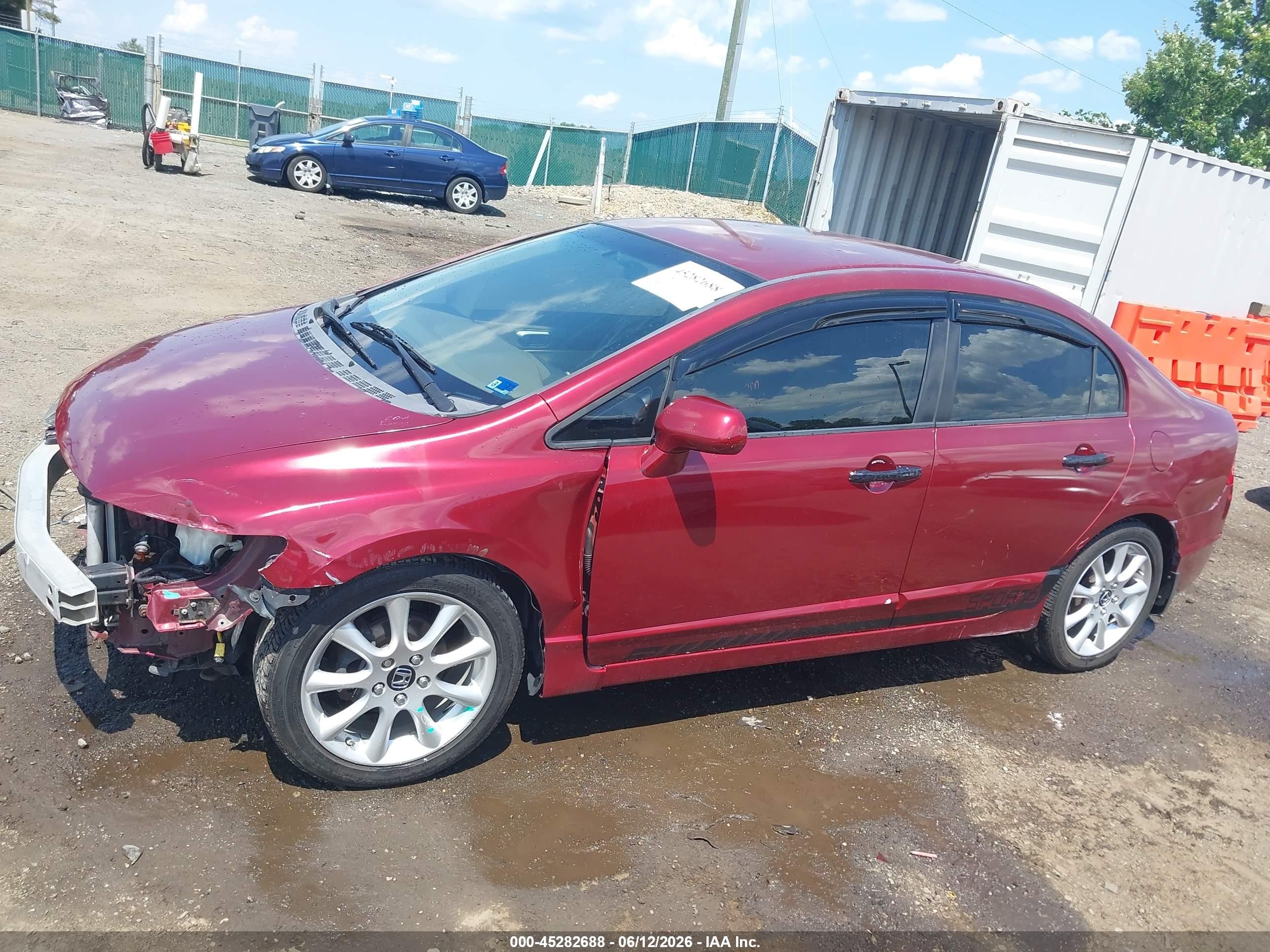 2008 Honda Civic Lx Burgundy vin: 2HGFA16568H528876