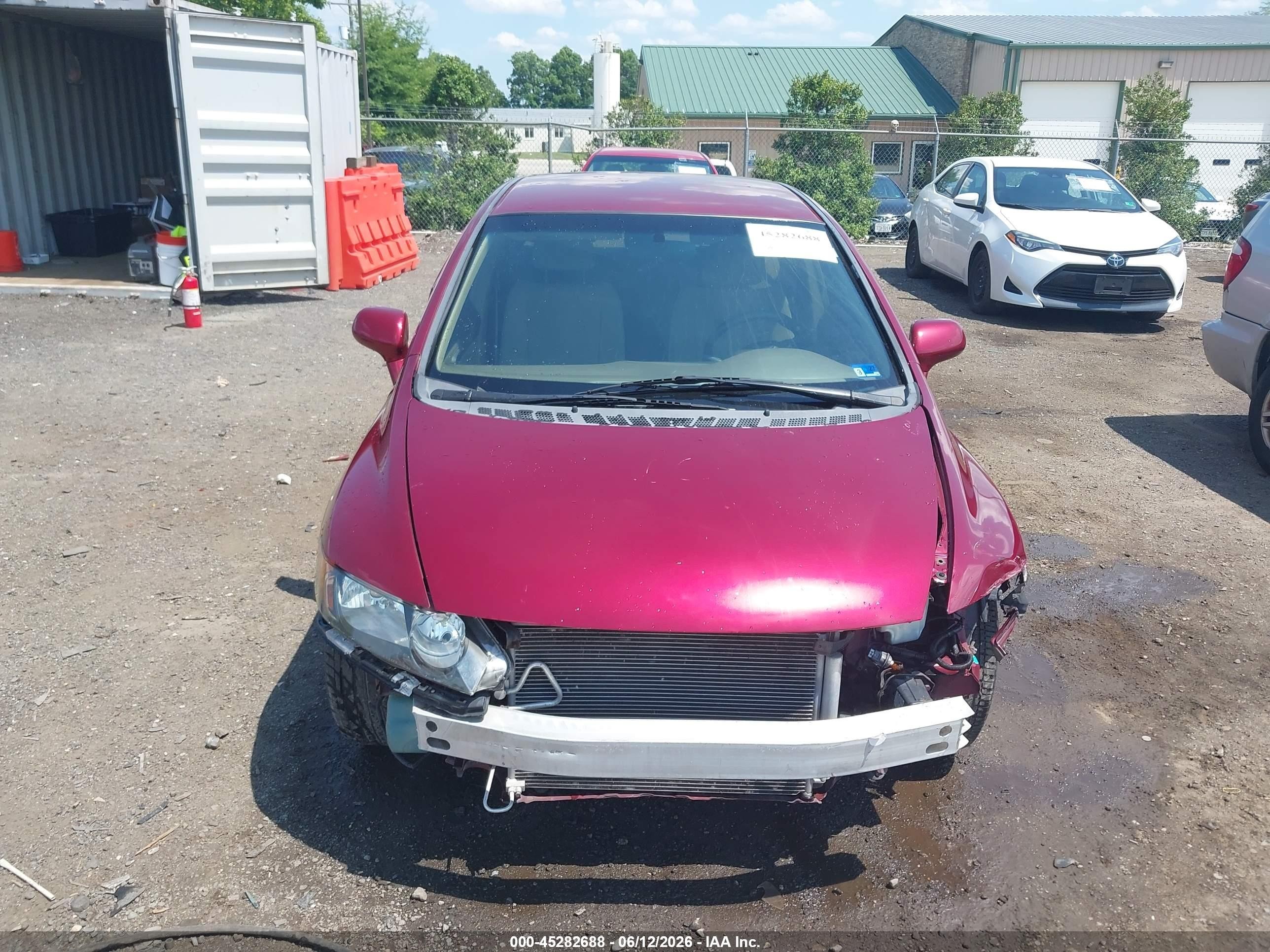 2008 Honda Civic Lx Burgundy vin: 2HGFA16568H528876