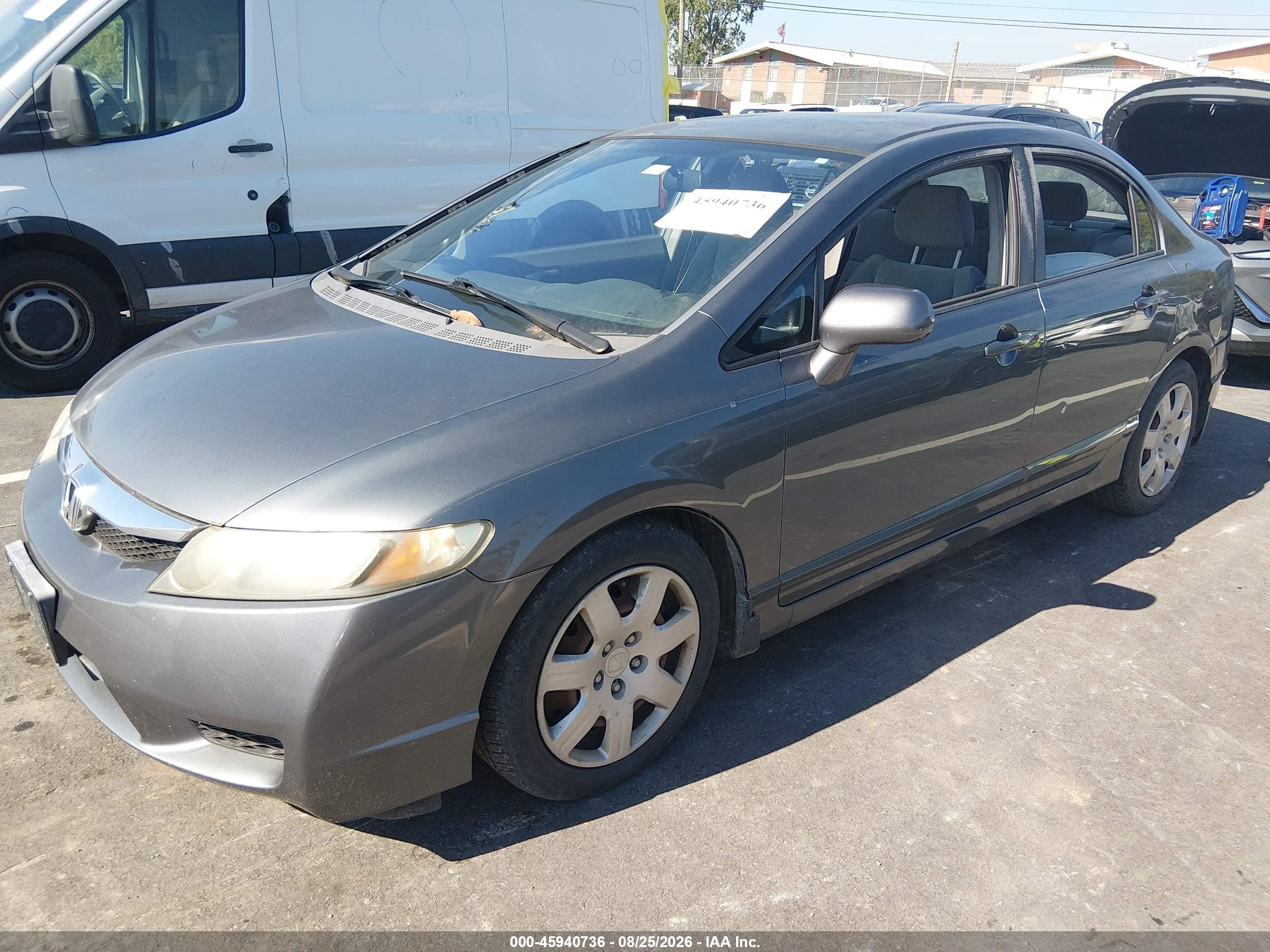 2009 Honda Civic Lx Gray vin: 2HGFA16569H309126