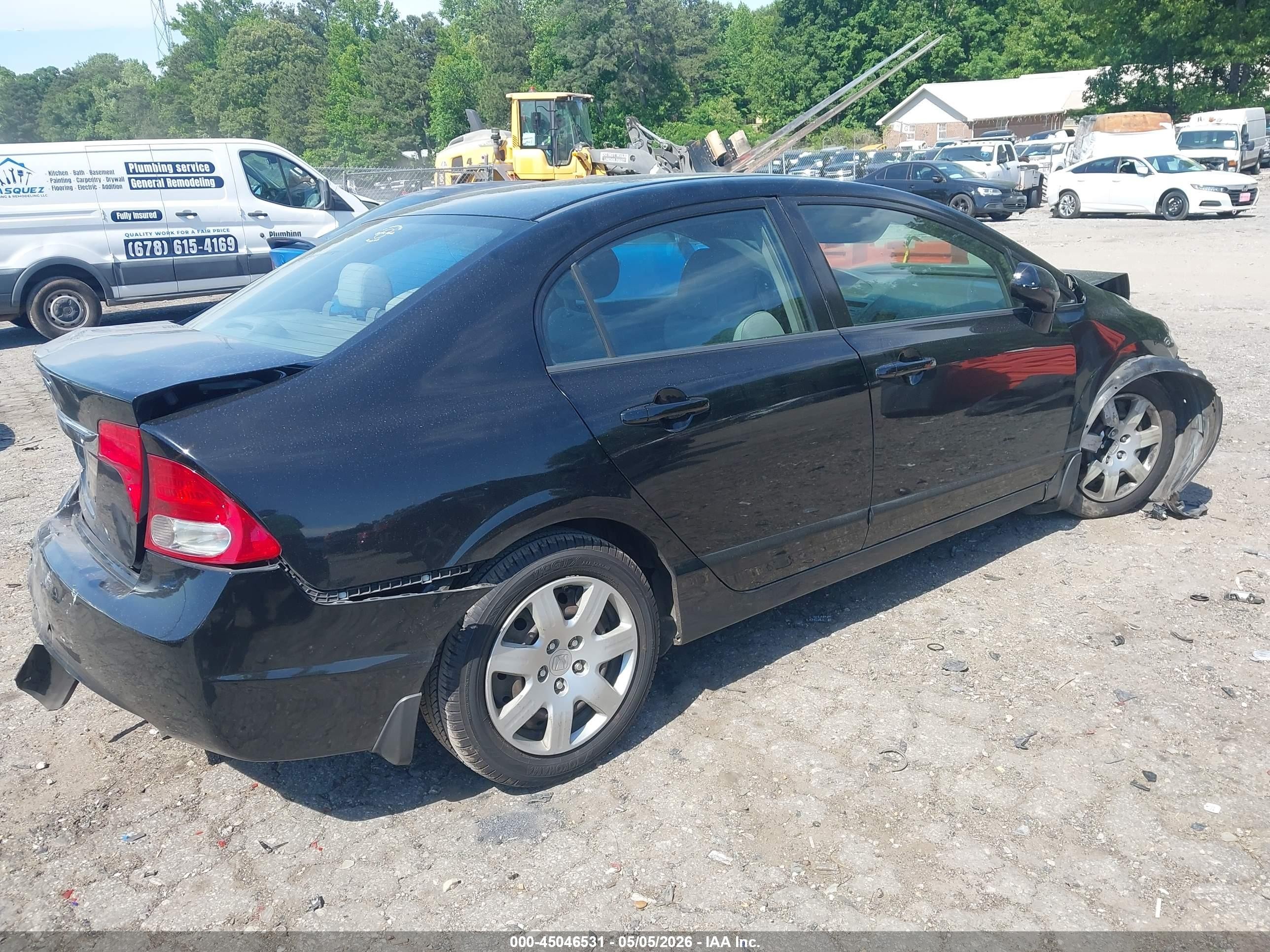 2009 Honda Civic Lx Black vin: 2HGFA16569H310163