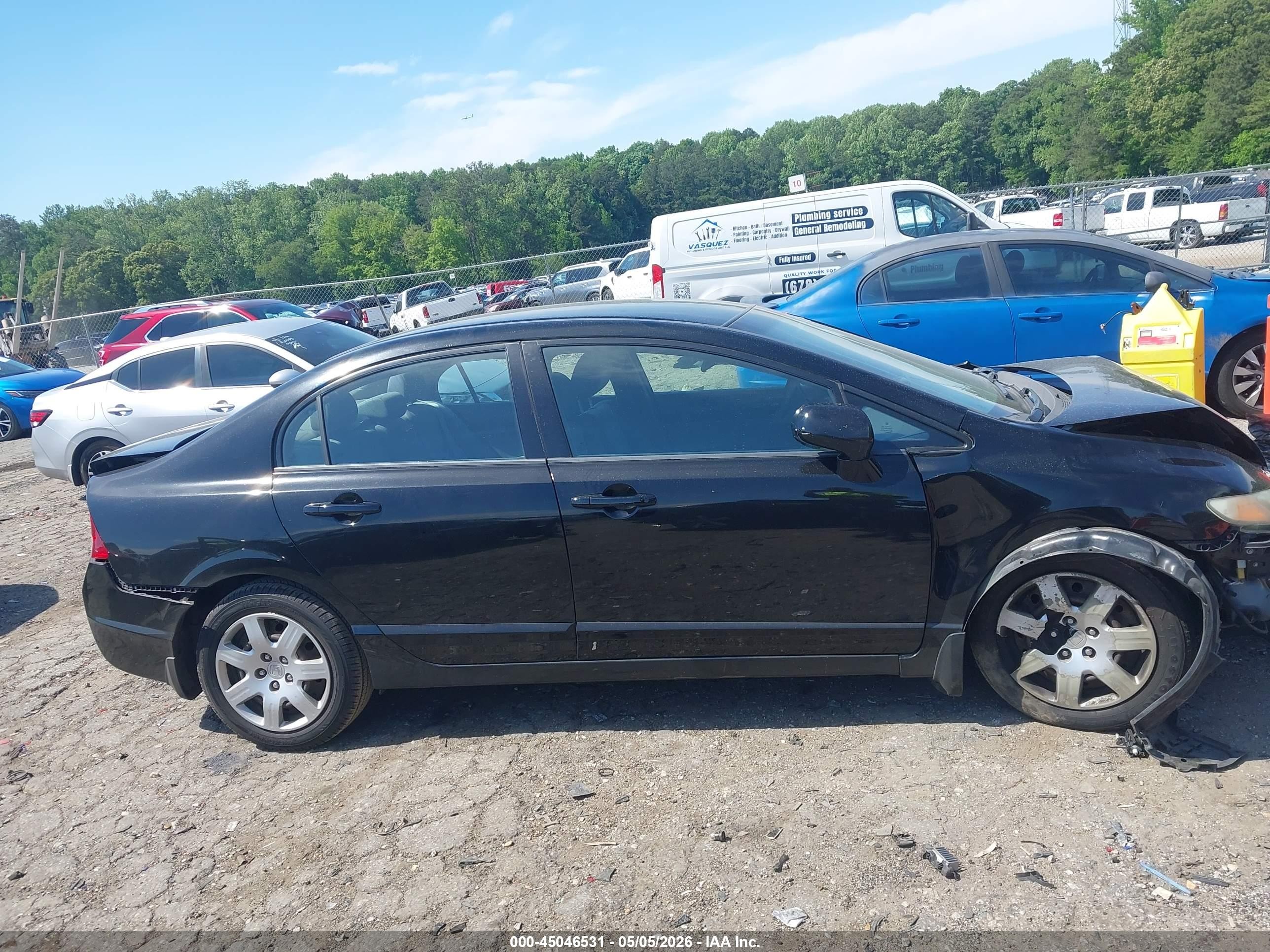 2009 Honda Civic Lx Black vin: 2HGFA16569H310163