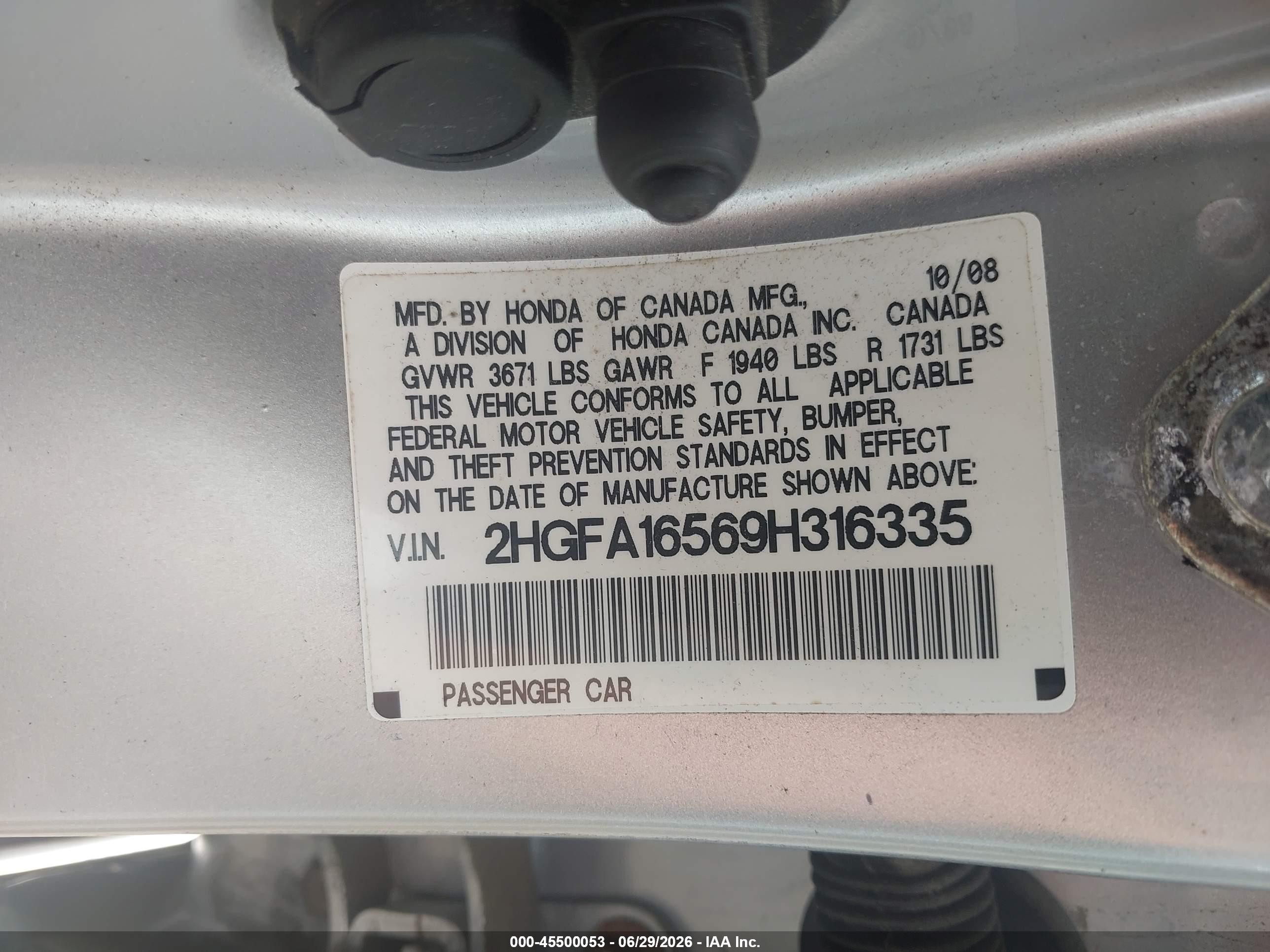 2009 Honda Civic Lx Silver vin: 2HGFA16569H316335
