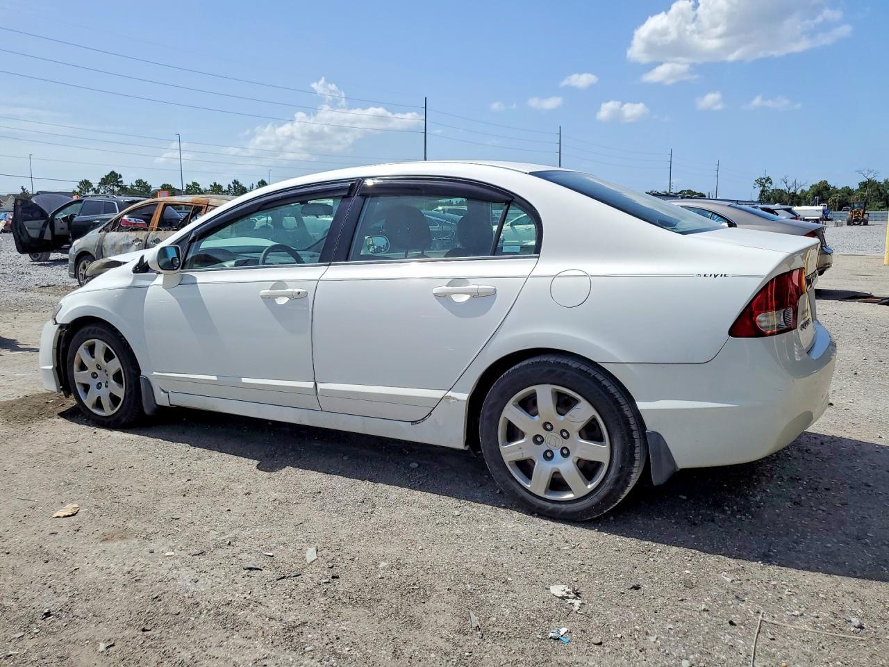 2009 Honda Civic Lx White vin: 2HGFA16569H356754