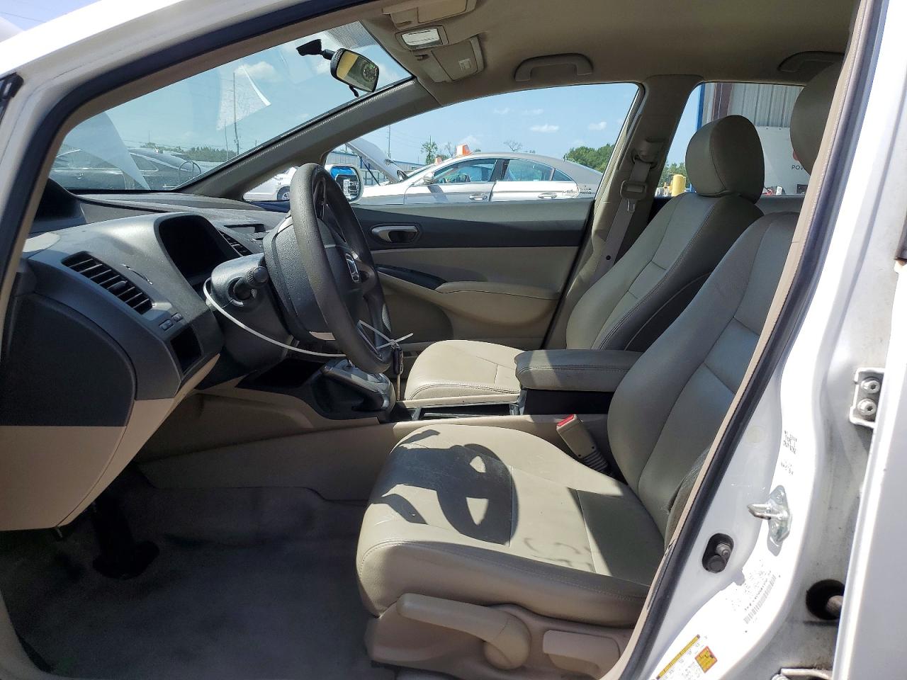 2009 Honda Civic Lx White vin: 2HGFA16569H356754