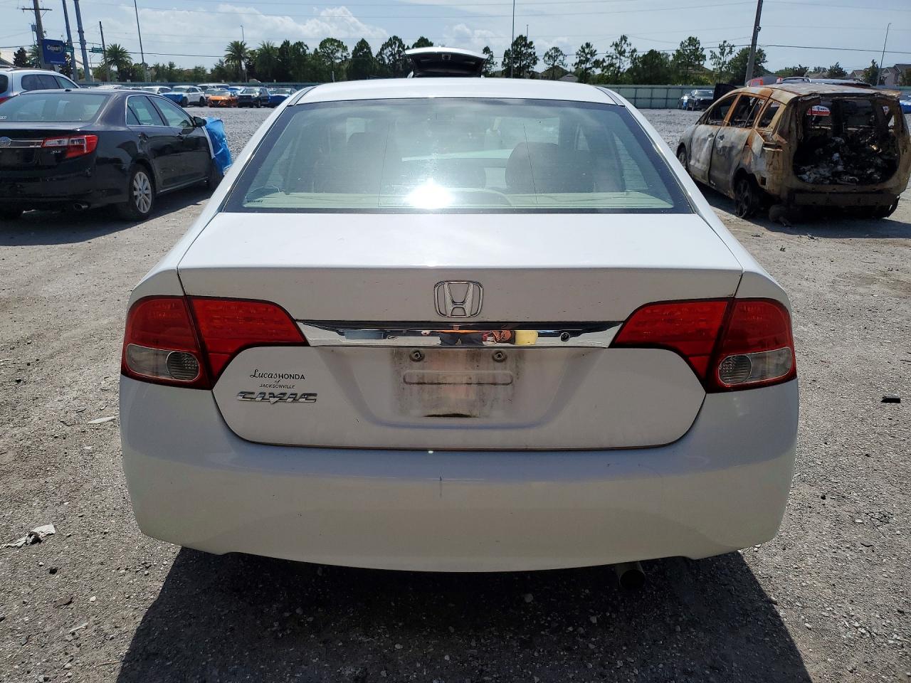 2009 Honda Civic Lx White vin: 2HGFA16569H356754